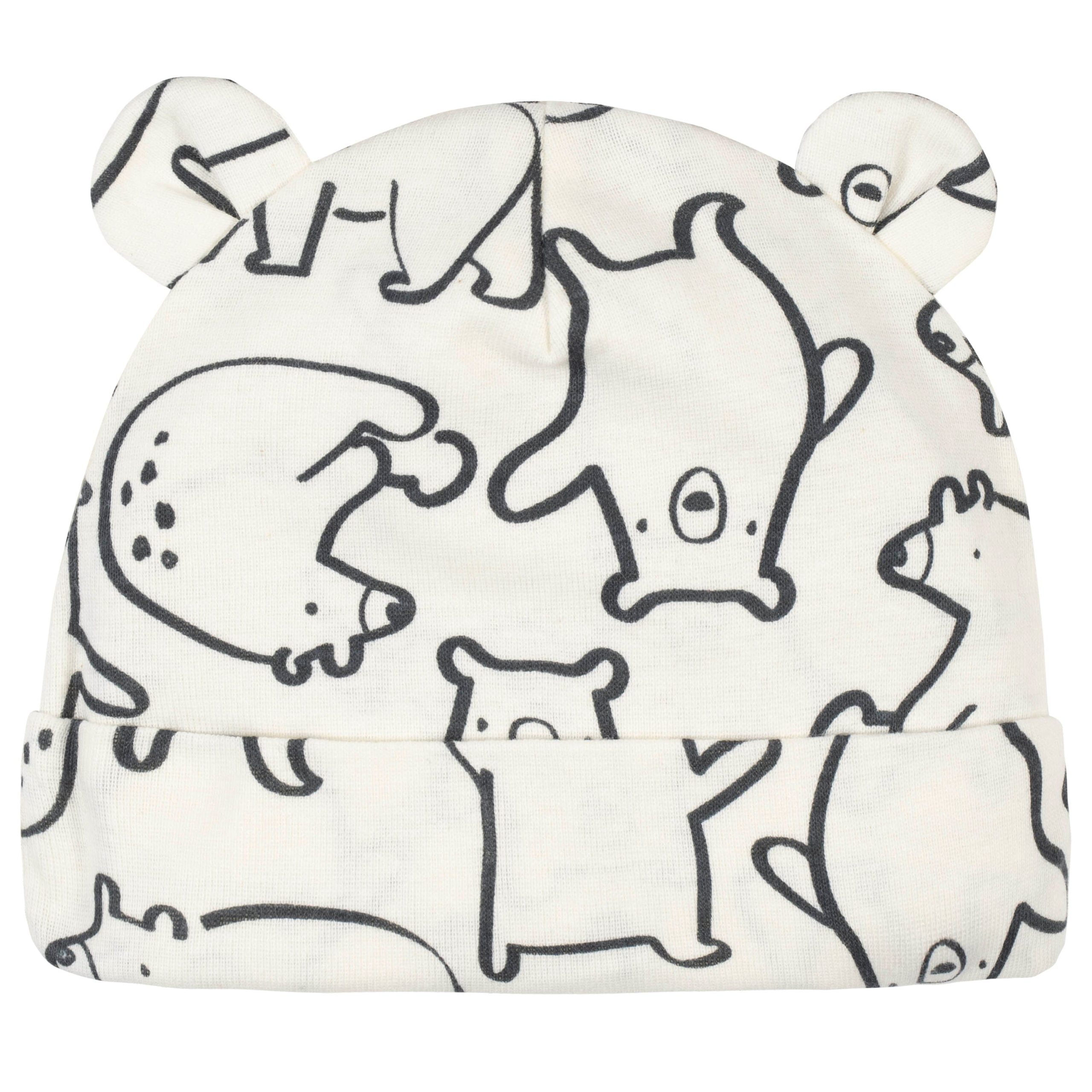 5-Pack Baby Boys Bear Caps - Image 2