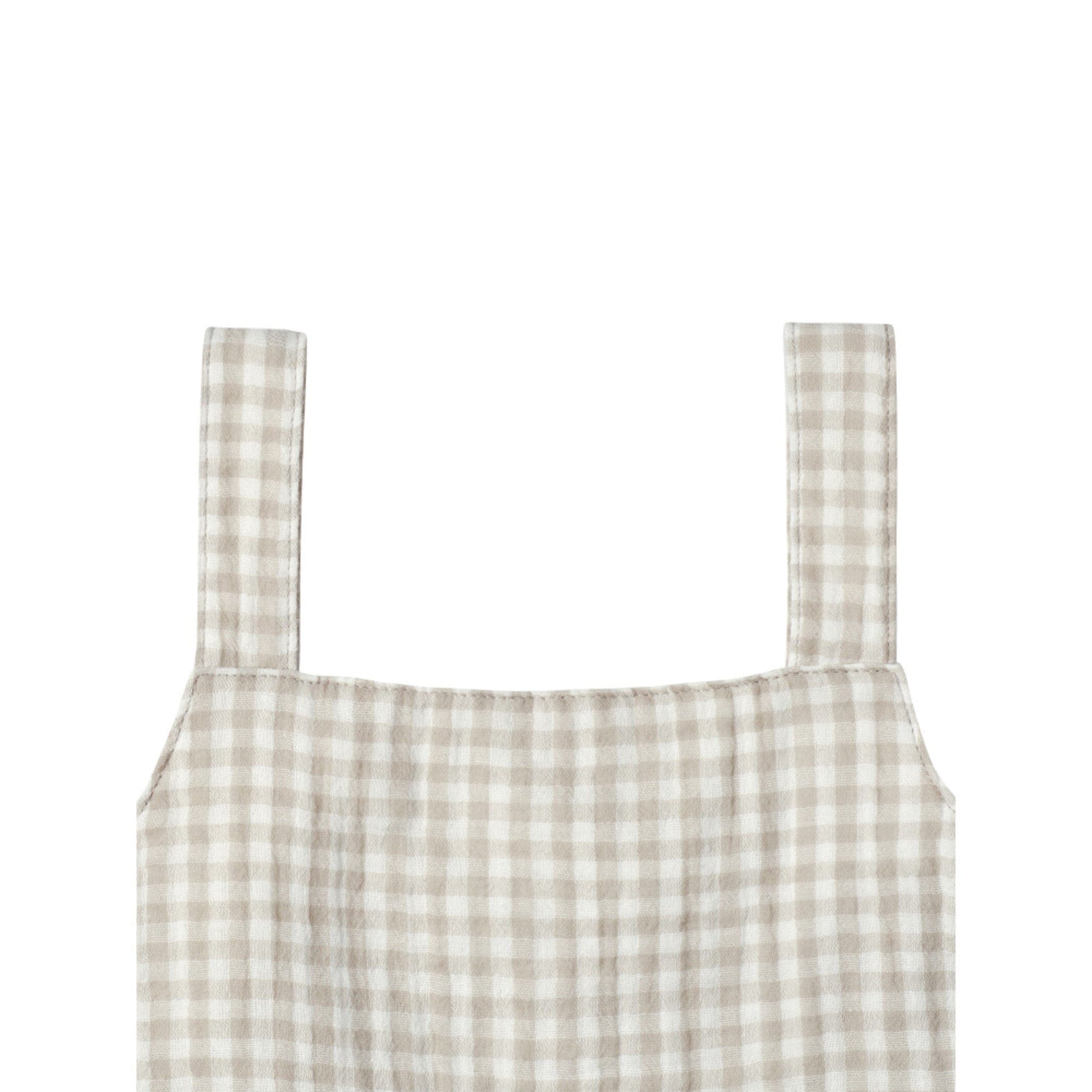 Infant & Toddler Girls Khaki Gingham Tiered Dress - Image 4