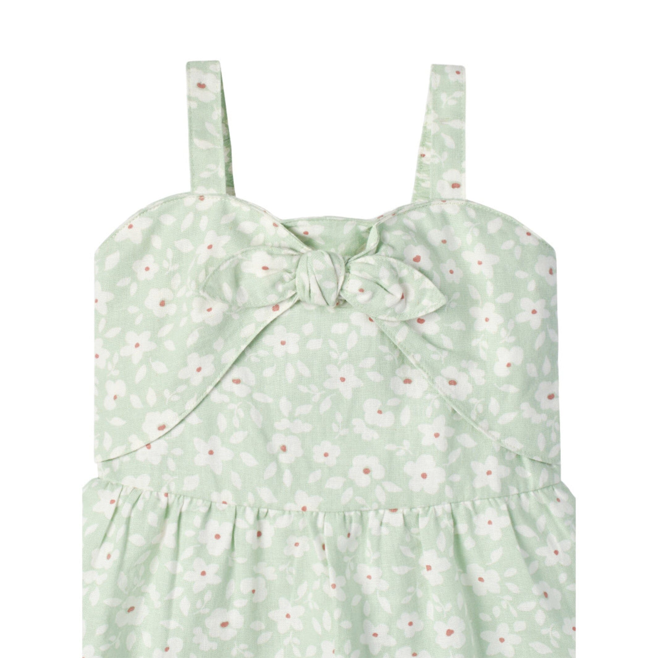 Infant and Toddler Girls Mint Floral Romper - Image 5