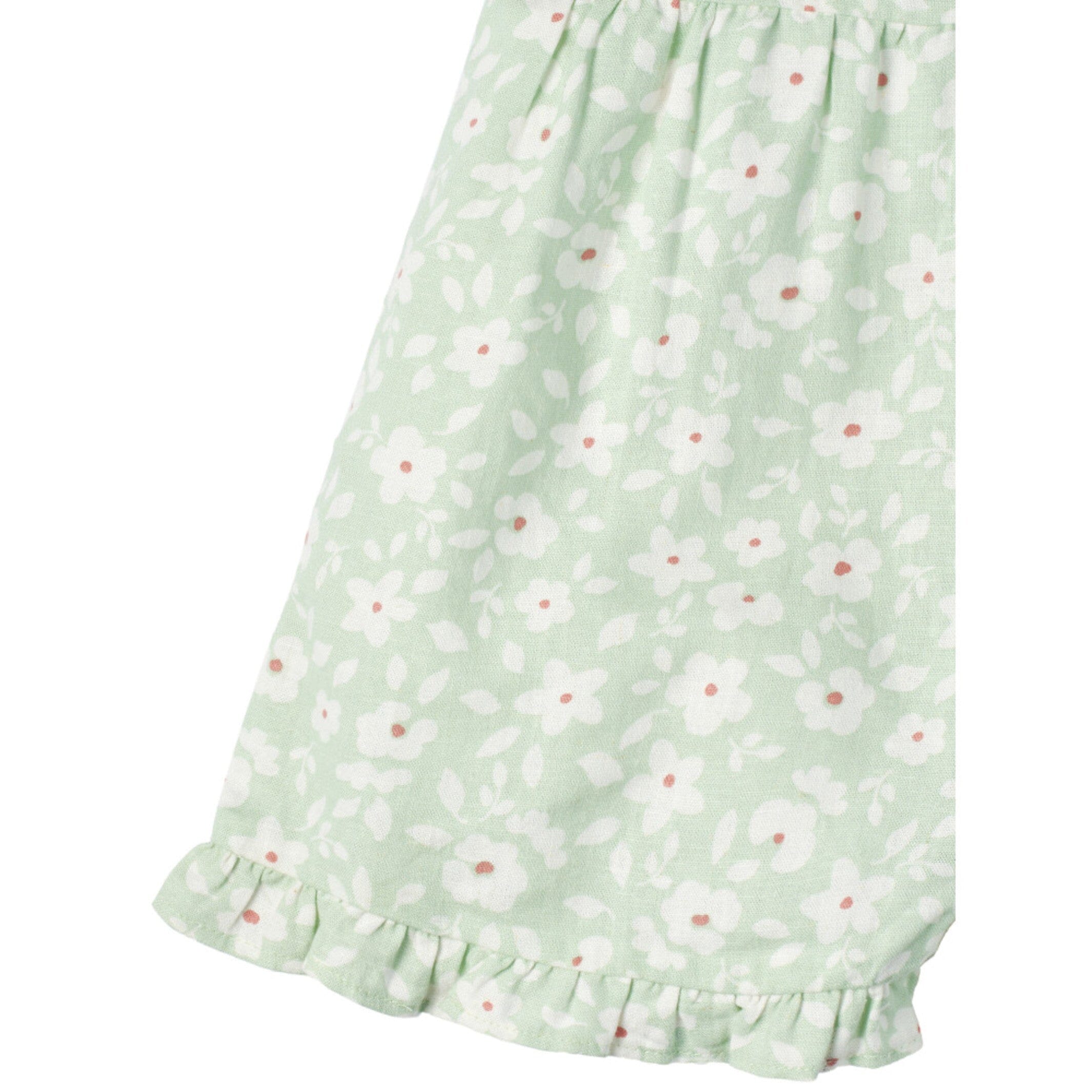 Infant and Toddler Girls Mint Floral Romper - Image 8