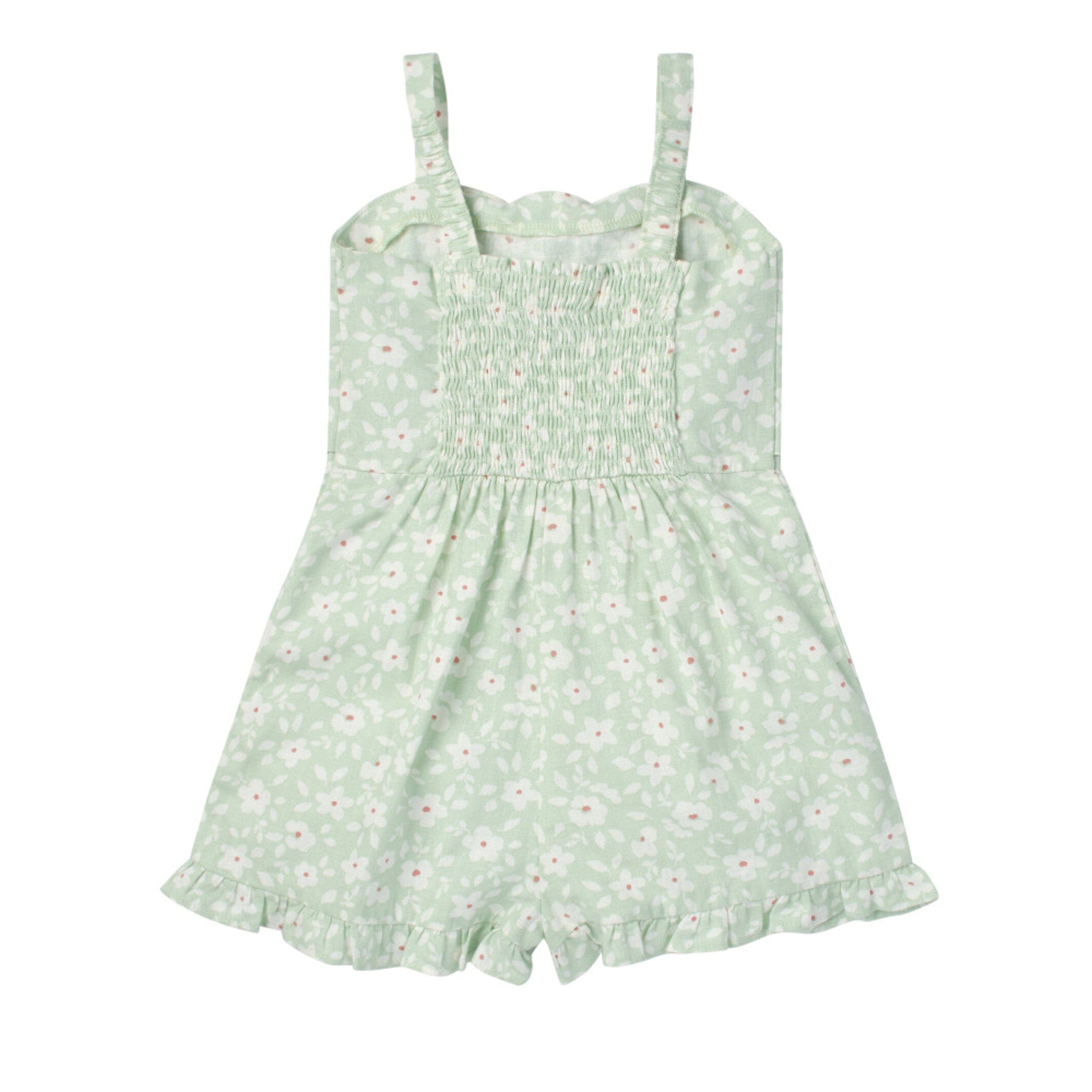 Infant and Toddler Girls Mint Floral Romper - Image 9
