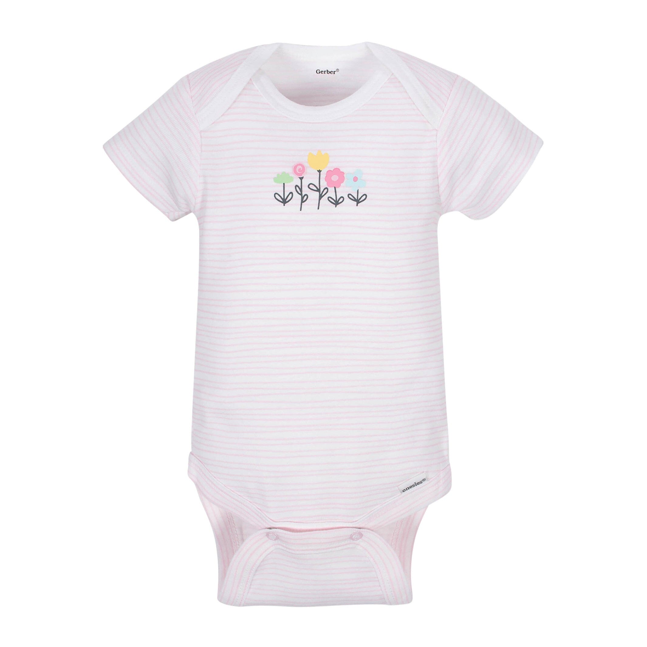 8-Pack Baby Girl Kitty Short Sleeve Onesies® Brand Bodysuits - Image 4