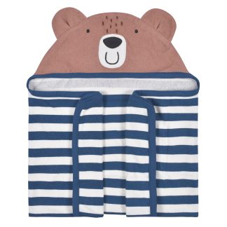 Baby Boys Bear Hooded Bath Wrap
