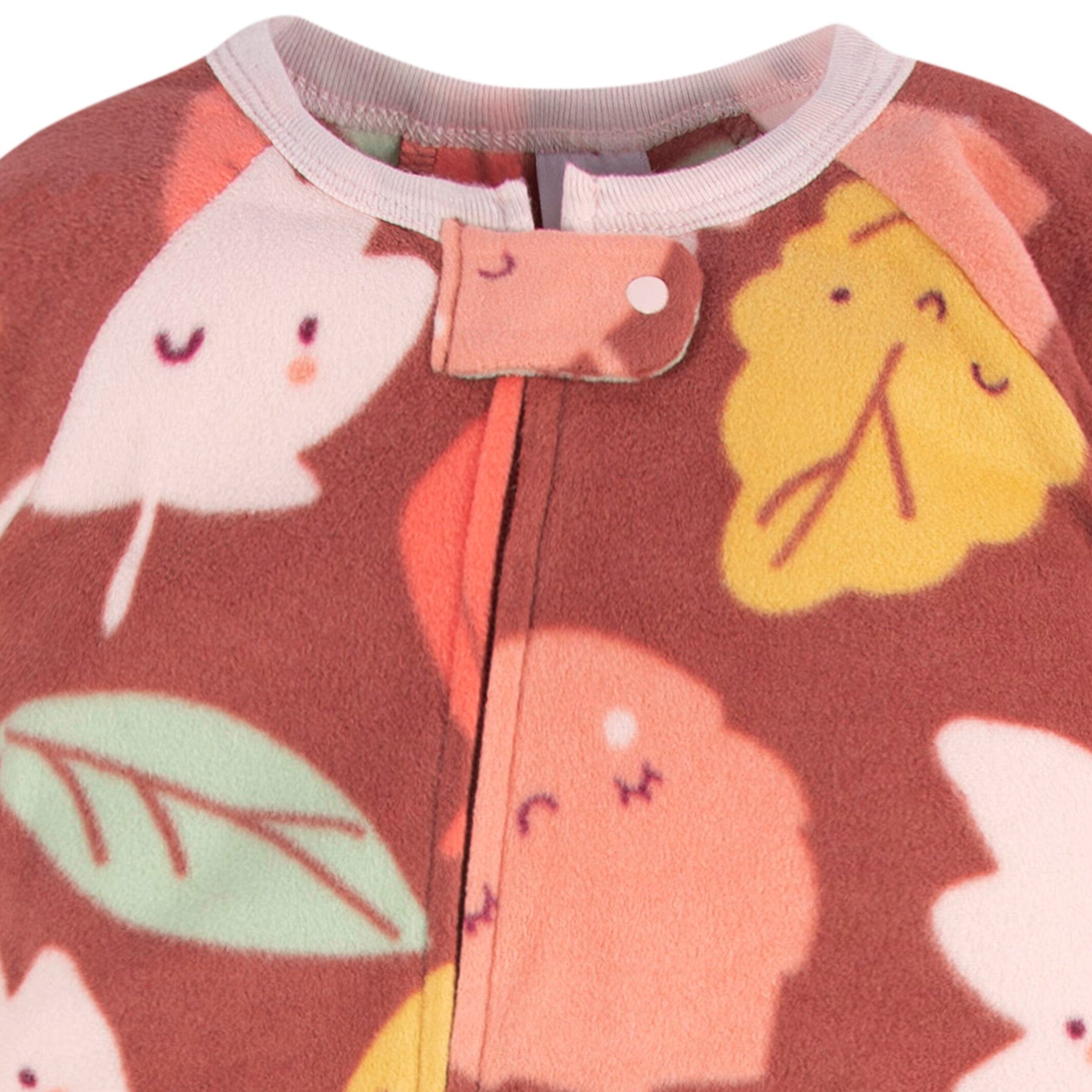 2-Pack Toddler Girls Leaves Fleece Pajamas - Image 3
