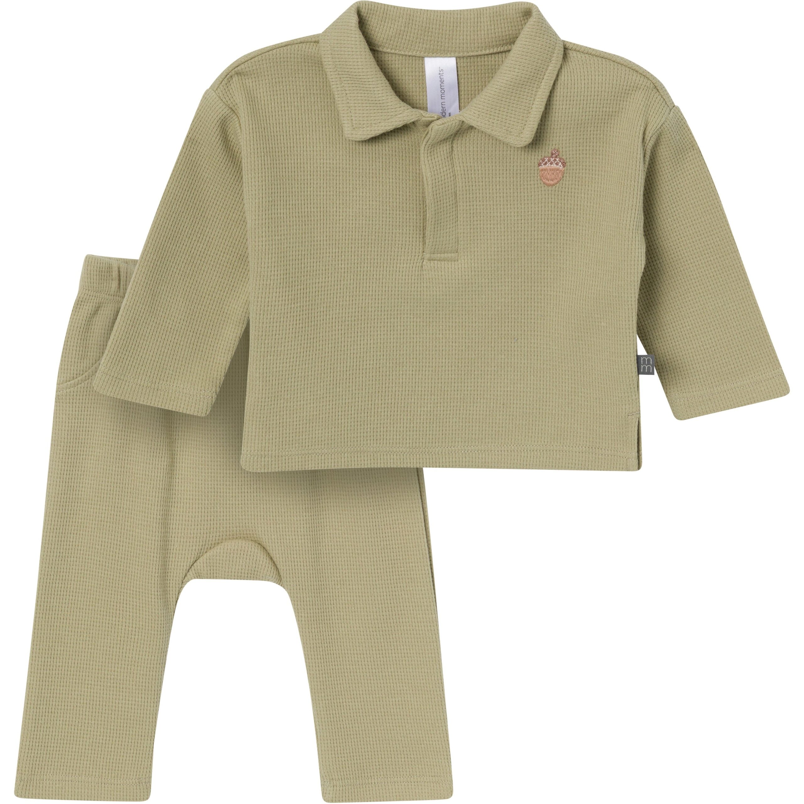 2-Piece Baby Boys Elm Johnny Collar Set