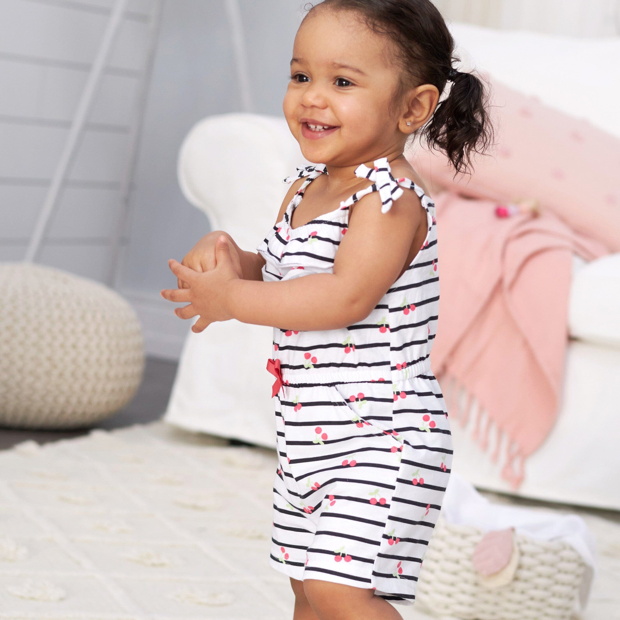 2-Pack Baby & Toddler Girls Cherry Kisses Rompers - Image 2