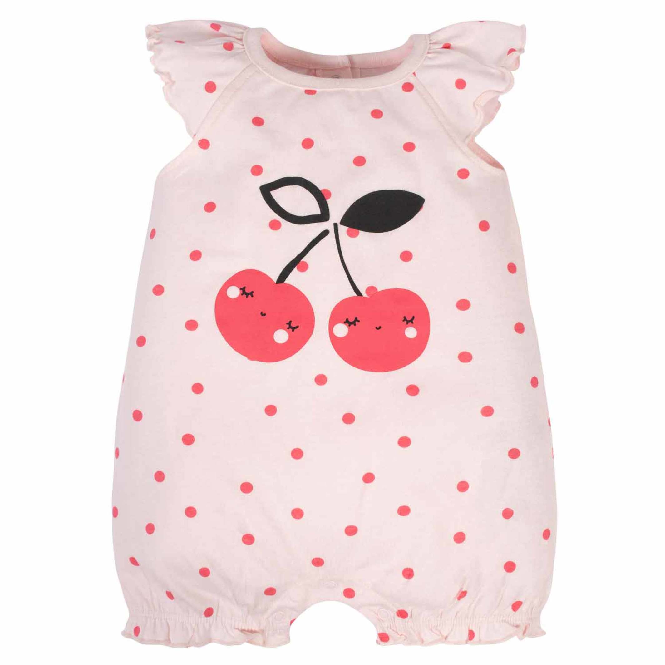 2-Pack Baby & Toddler Girls Cherry Kisses Rompers - Image 6