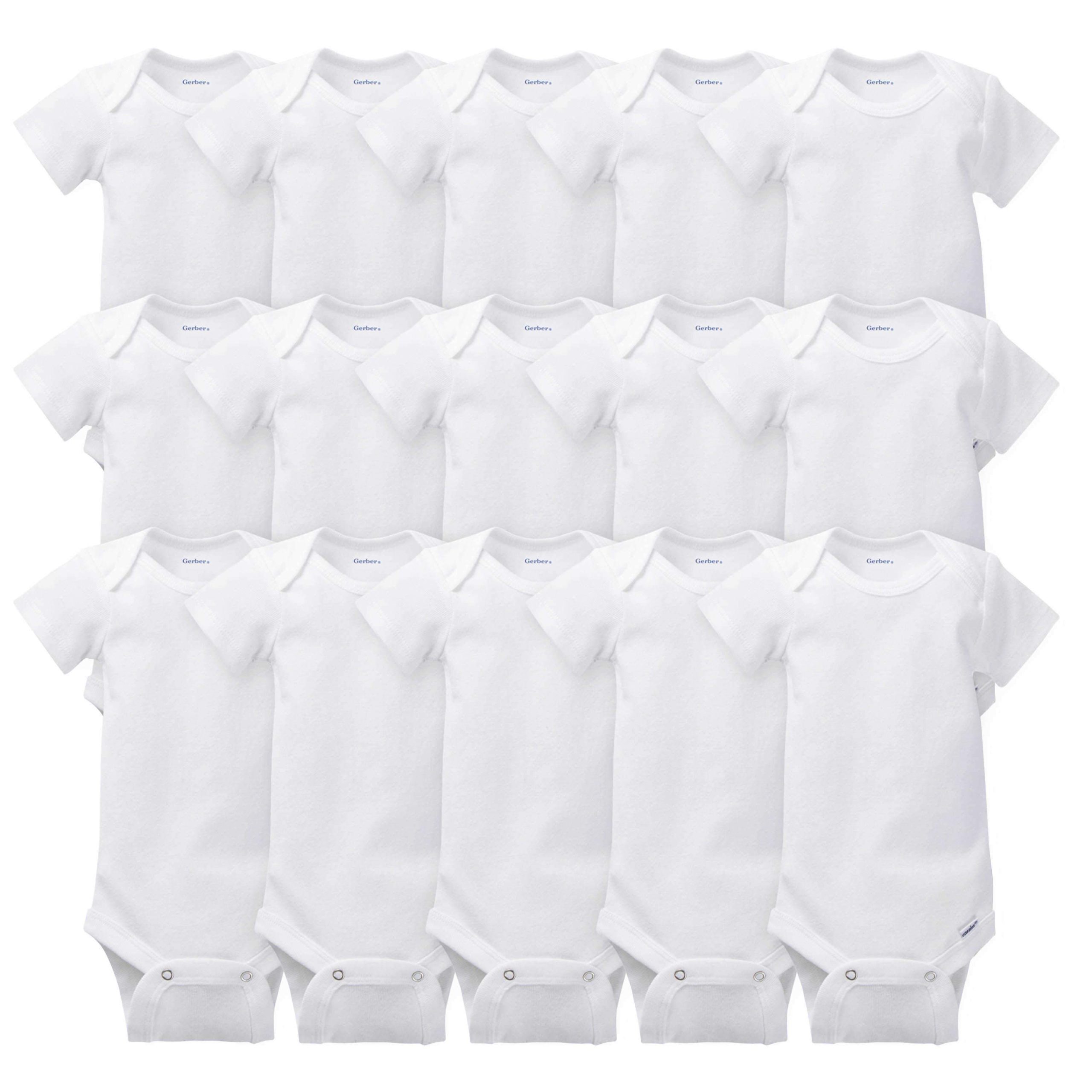 15-Pack White Onesies® Bodysuits Bundle