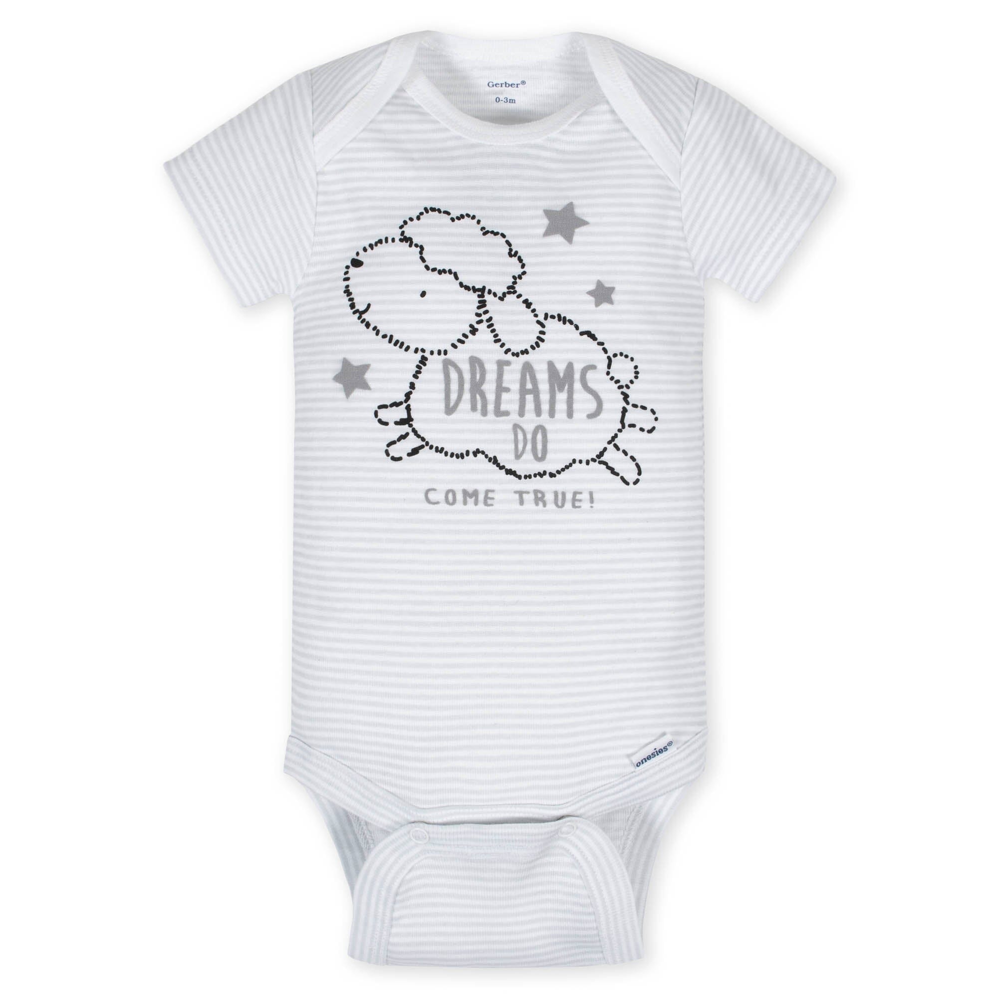 8-pack Baby Neutral Sheep Short Sleeve Onesies® Bodysuits, 12M - Image 2