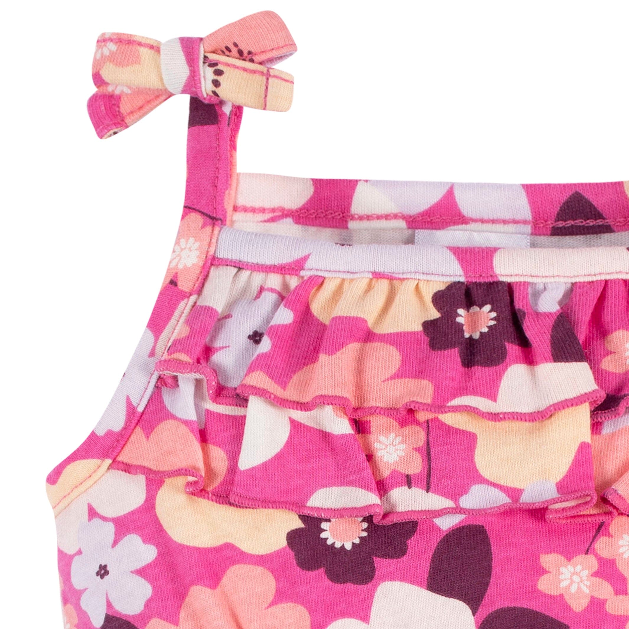 2-Pack Baby Girls Cherry Blossom Tank Rompers - Image 10