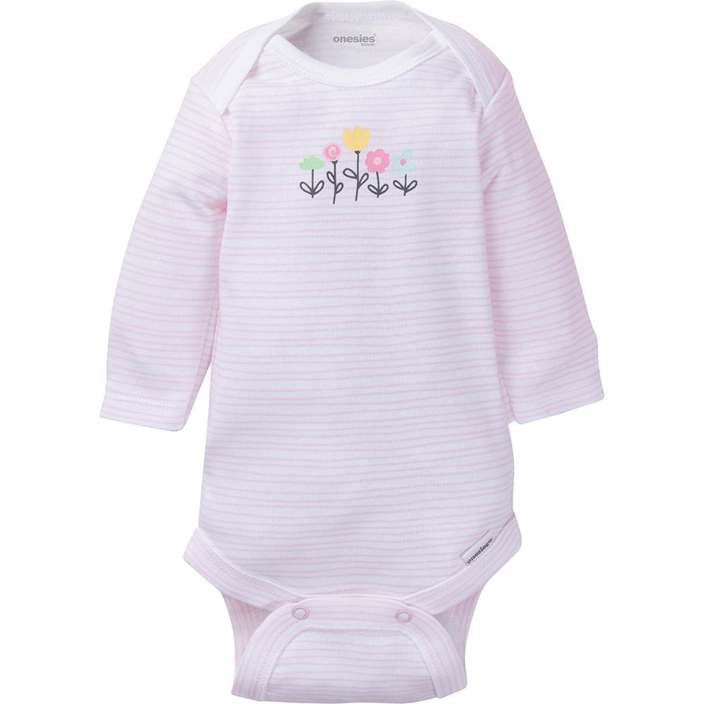 6-Pack Baby Girl Long Sleeve Kitty Onesies® Brand Bodysuits - Image 2