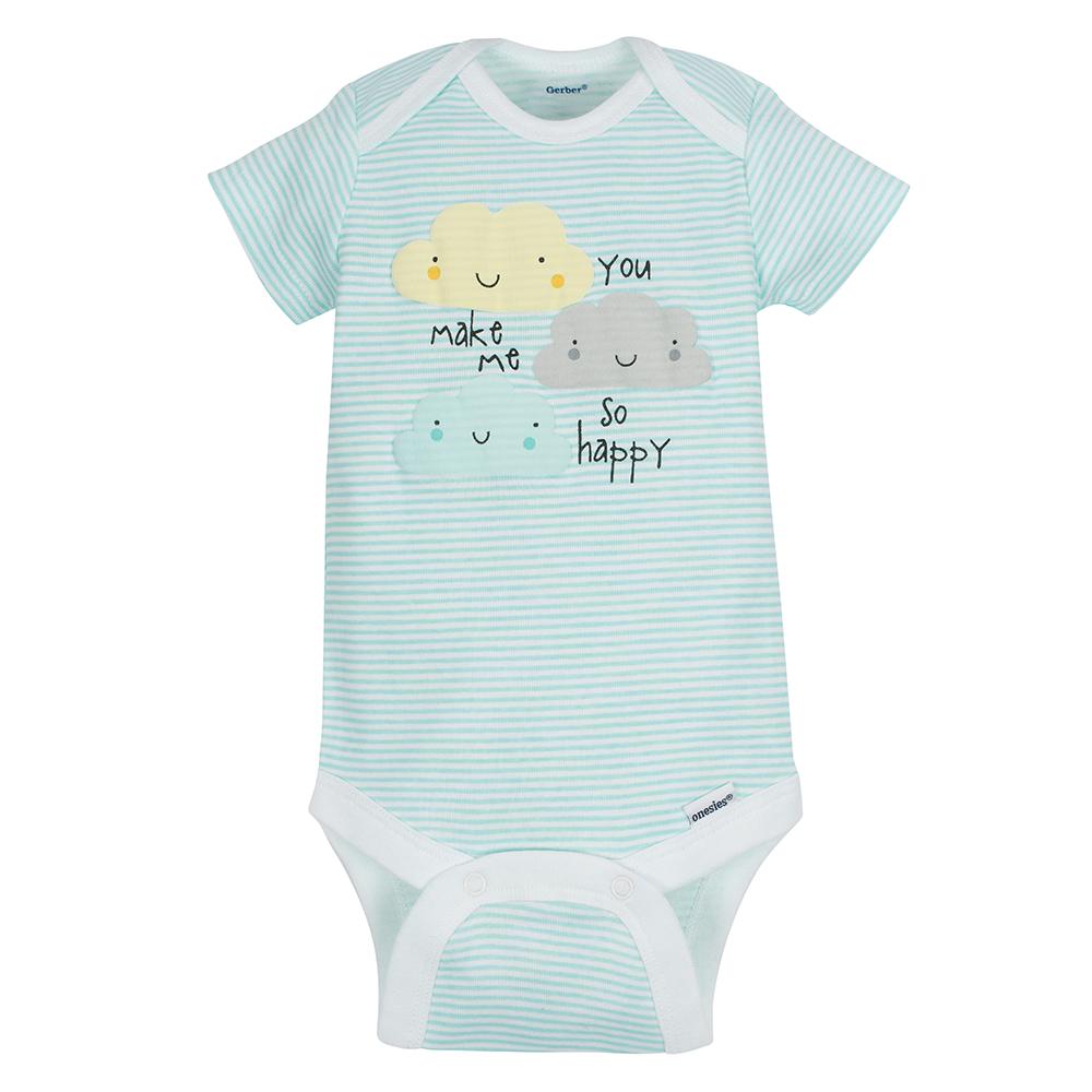 5-Pack Short Sleeve Clouds Onesies® Bodysuits - Image 3
