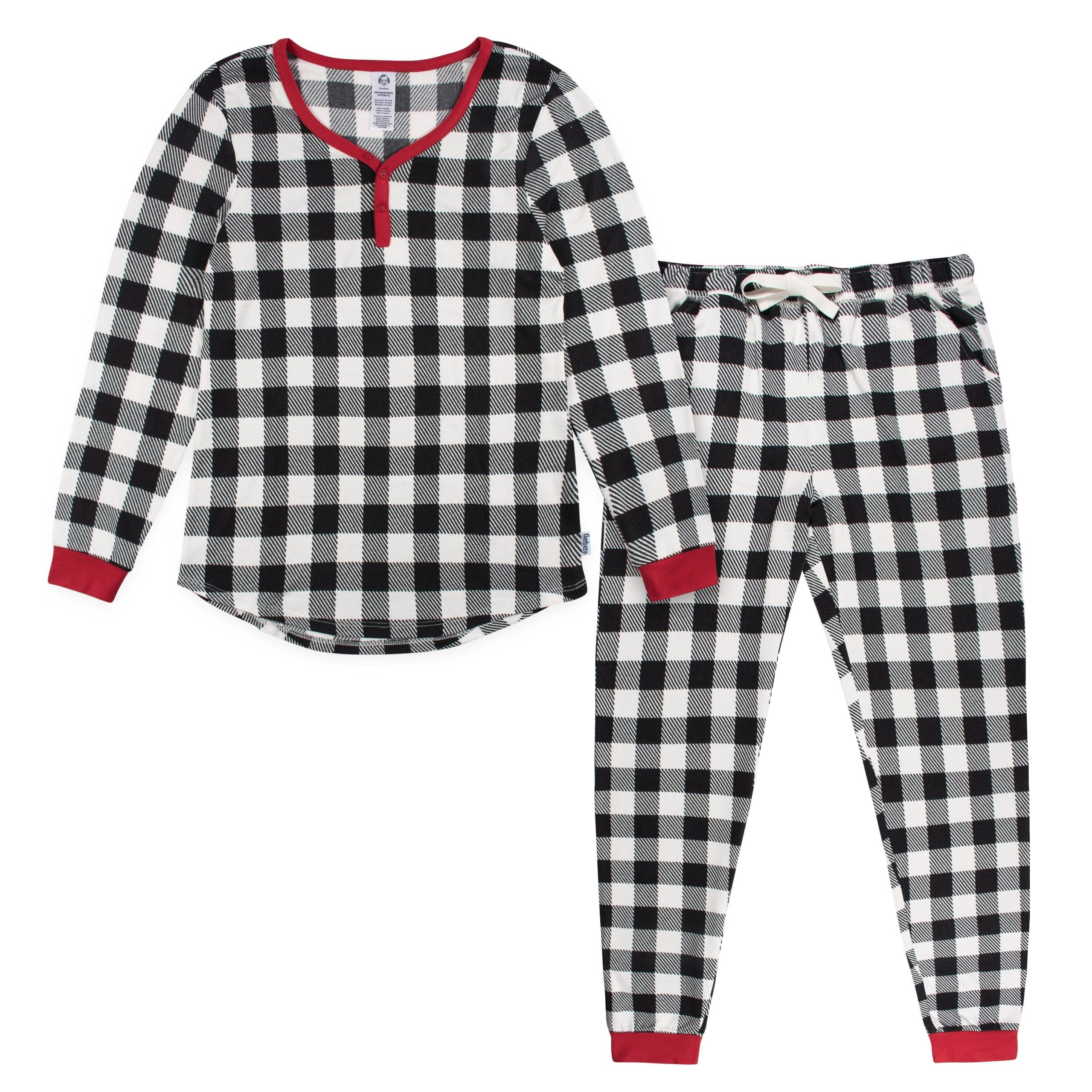 Women’s 2-Piece Hacci Buffalo Plaid Pajama Set