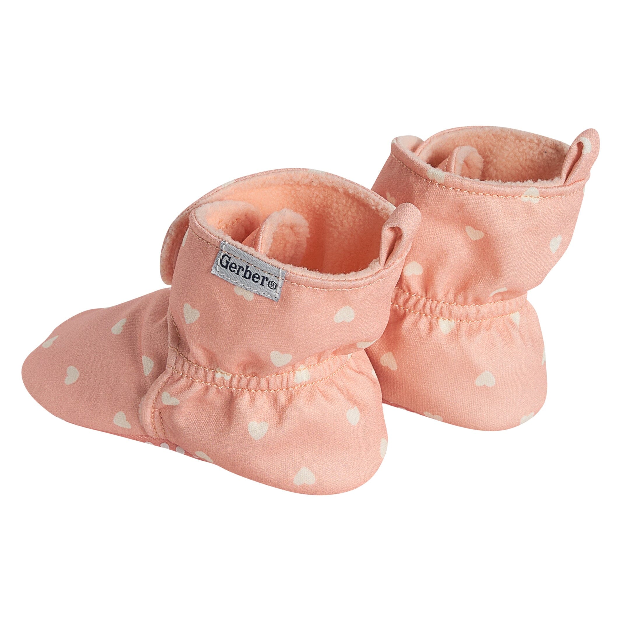 Baby Girls Pink Hearts Soft Booties - Image 4