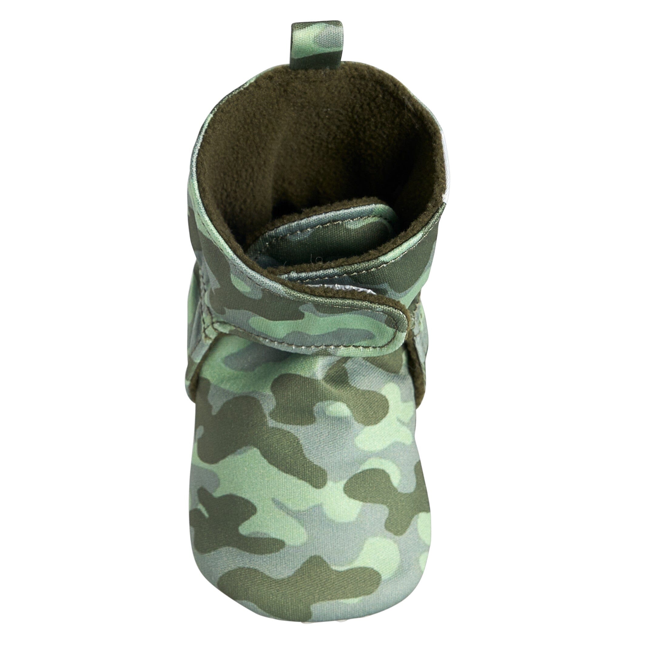 Baby Boys Green Camo Soft Booties - Image 7