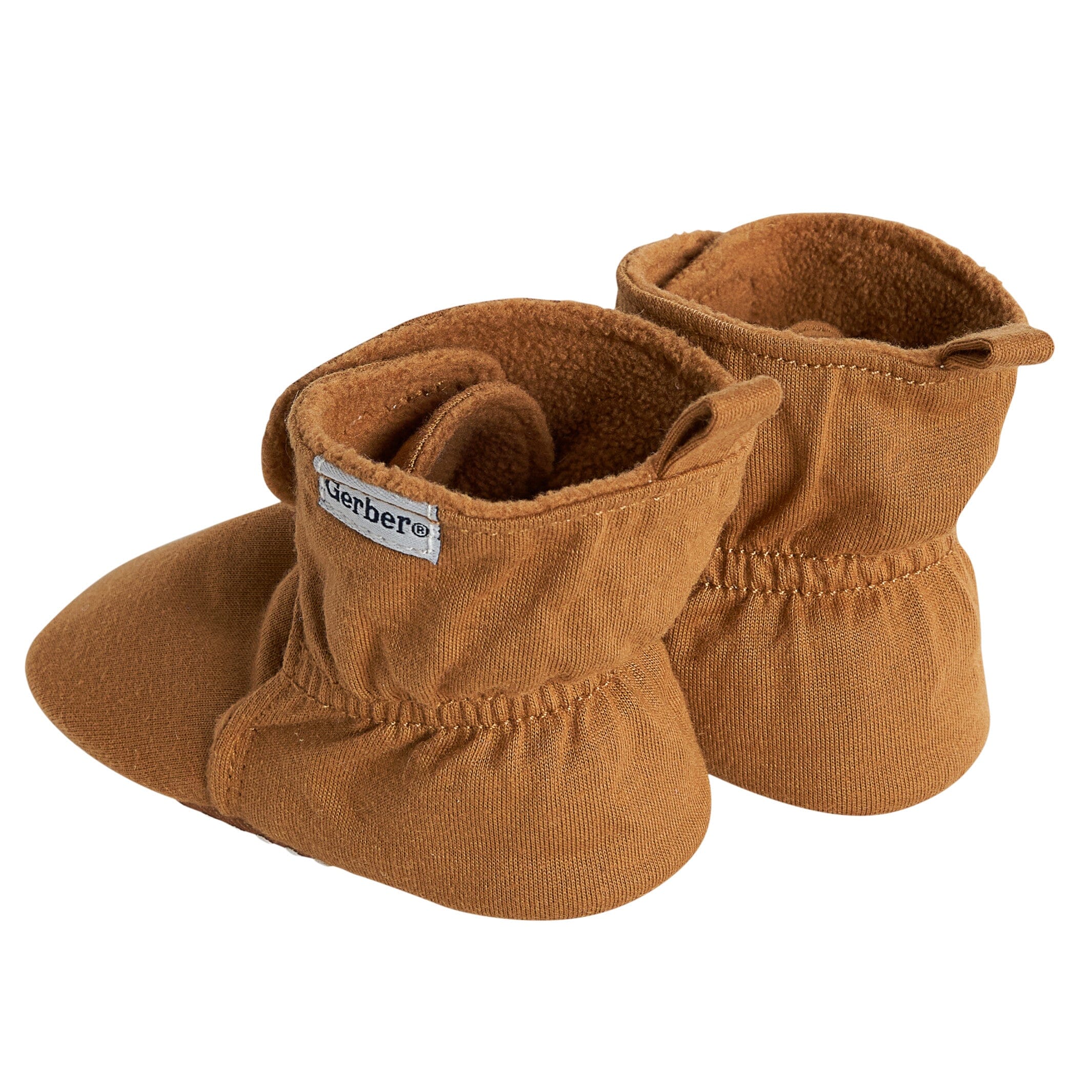 Baby Neutral Brown Soft Booties - Image 4