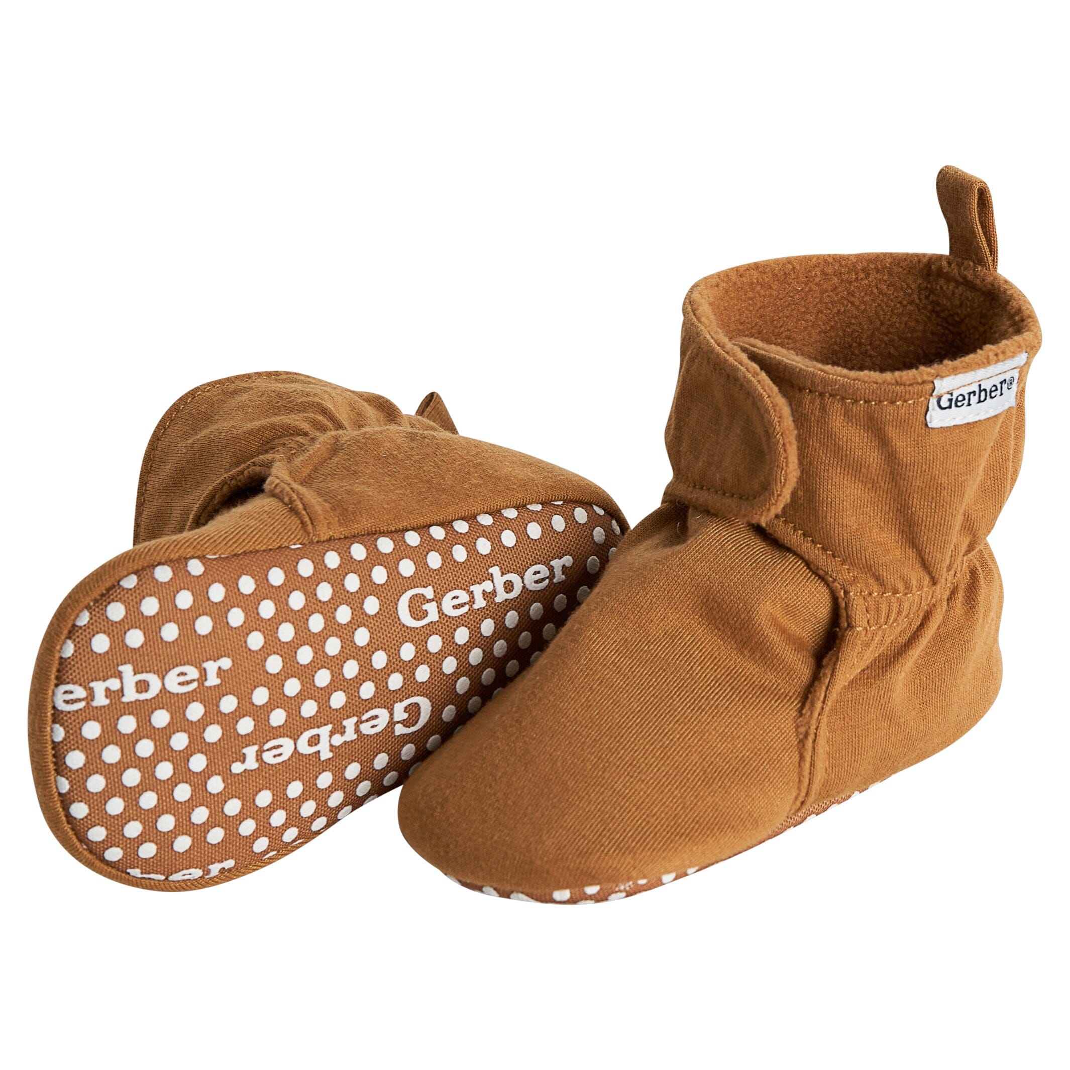 Baby Neutral Brown Soft Booties - Image 5
