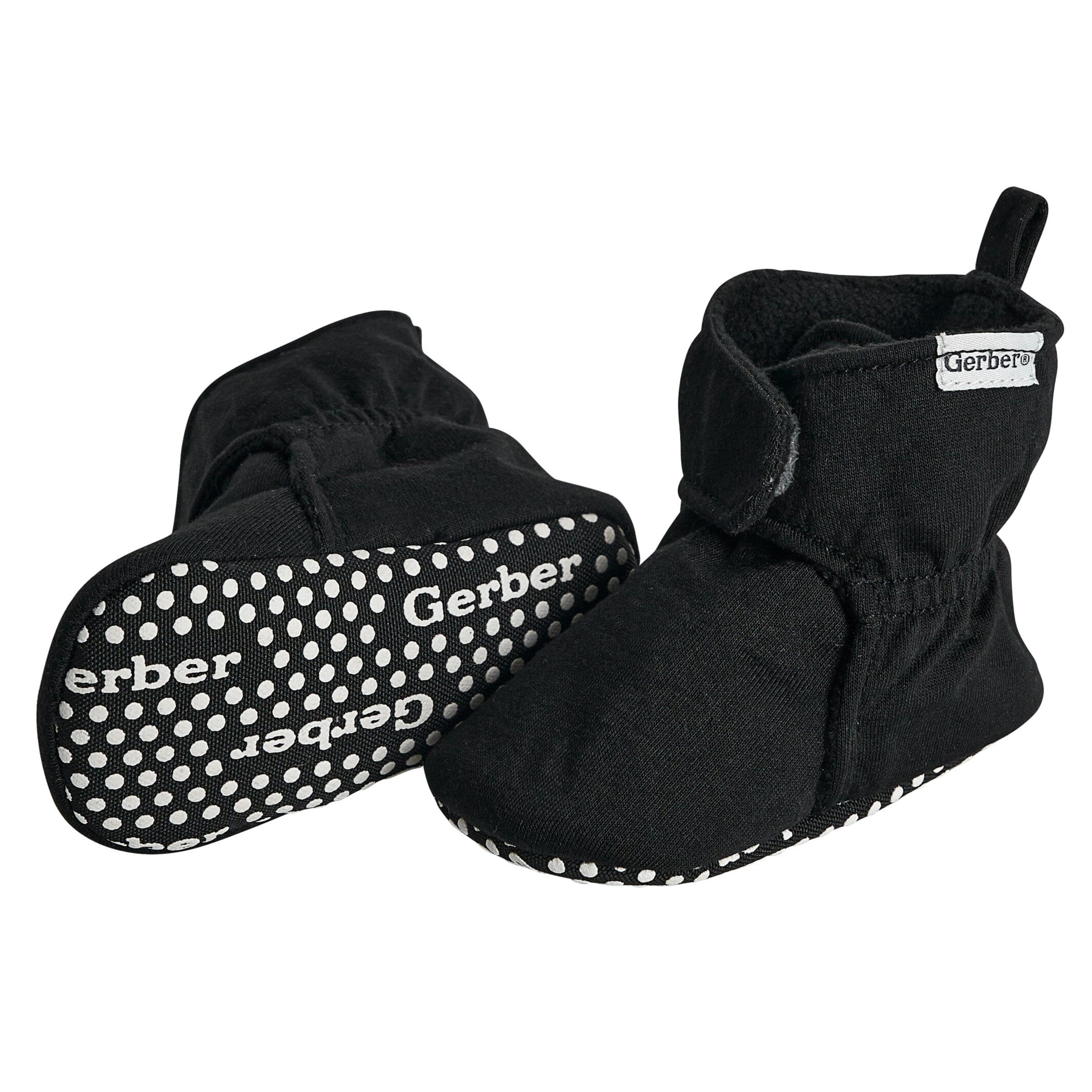 Baby Neutral Black Soft Booties - Image 3
