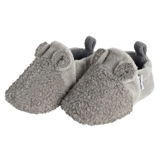 Baby Neutral Grey Sherpa Booties