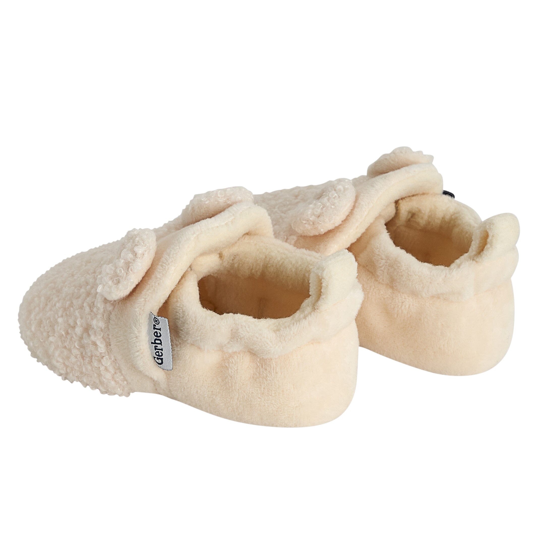 Baby Neutral Ivory Sherpa Booties - Image 3