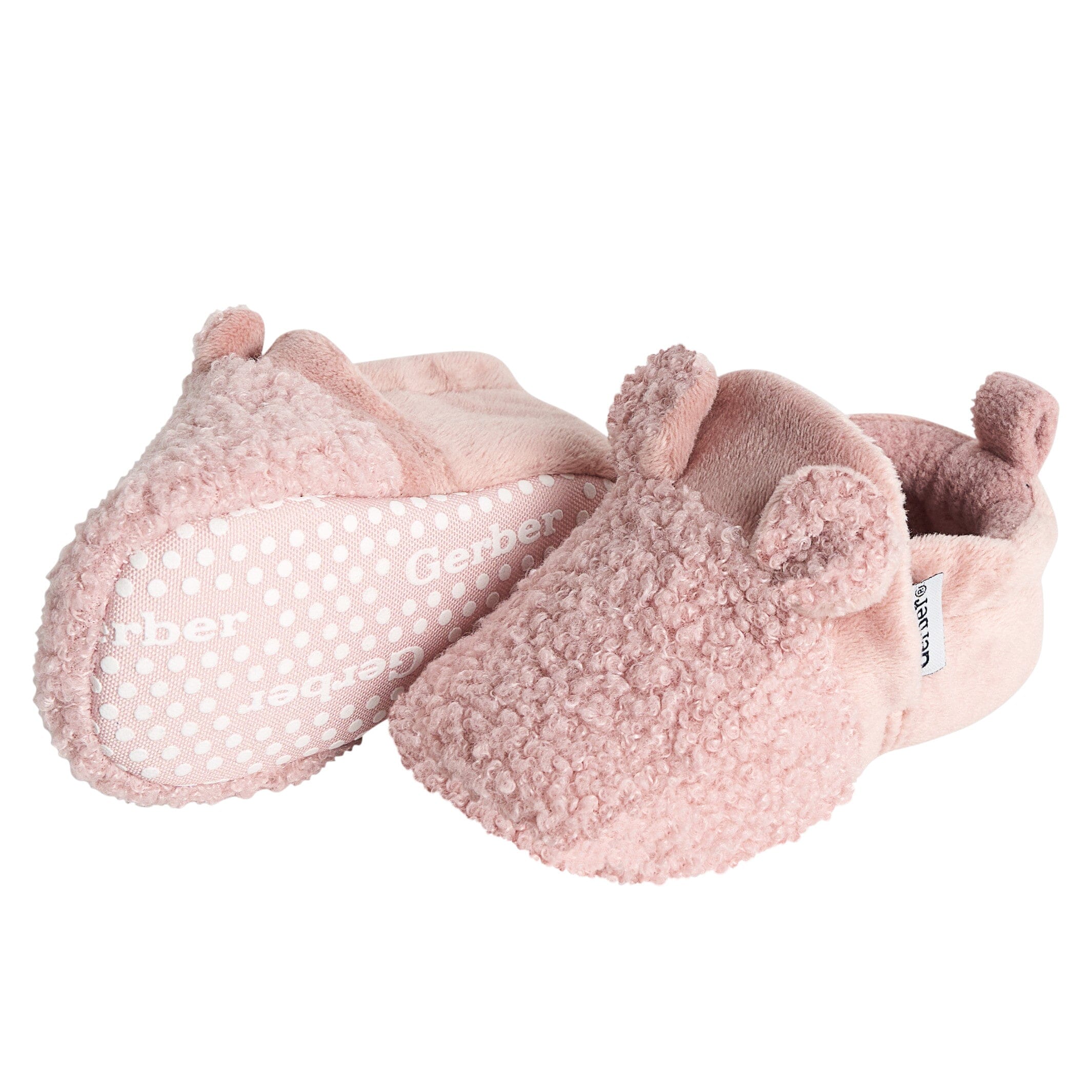 Baby Girls Pink Sherpa Booties - Image 3