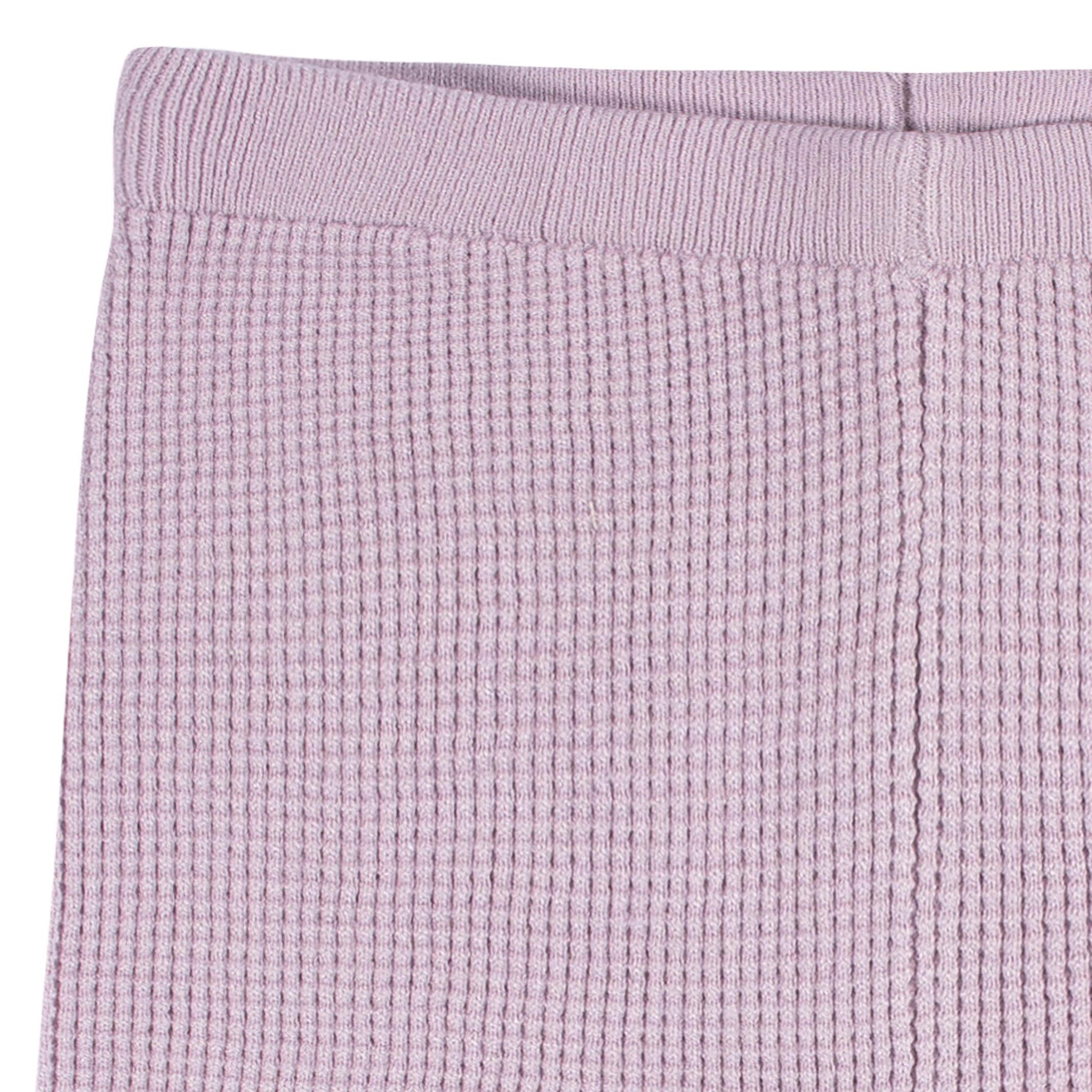 2-Piece Infant and Toddler Girls Lavender Sweater Knit Set - Image 6