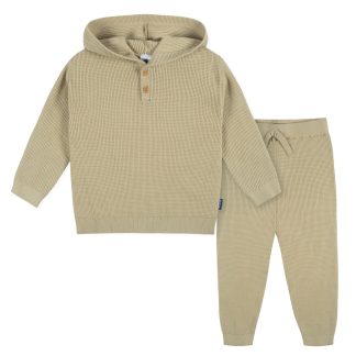 2-Piece Infant and Toddler Boys Tan Sweater Knit Set