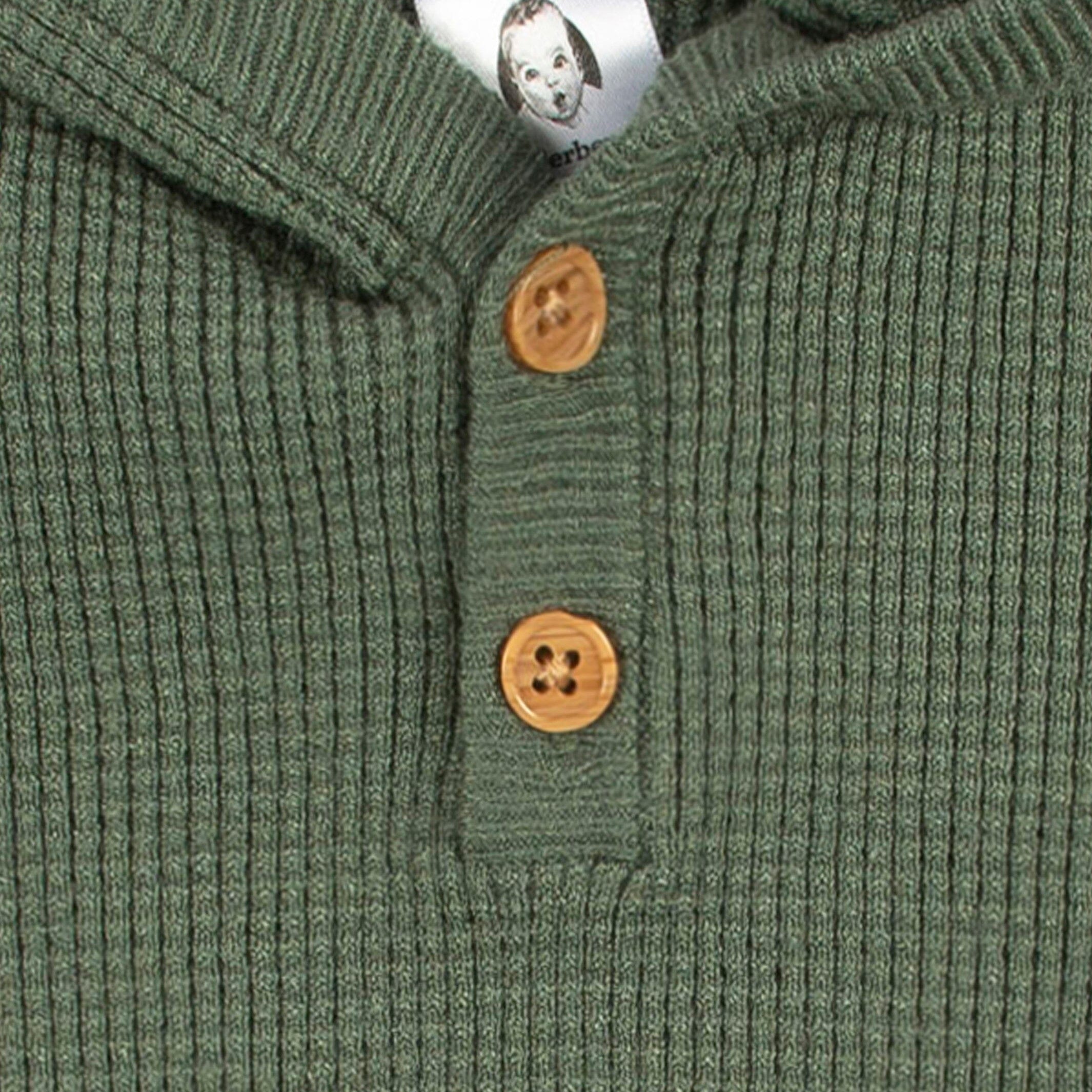 2-Piece Infant and Toddler Boys Olive Green Sweater Knit Set, 12M - Image 5