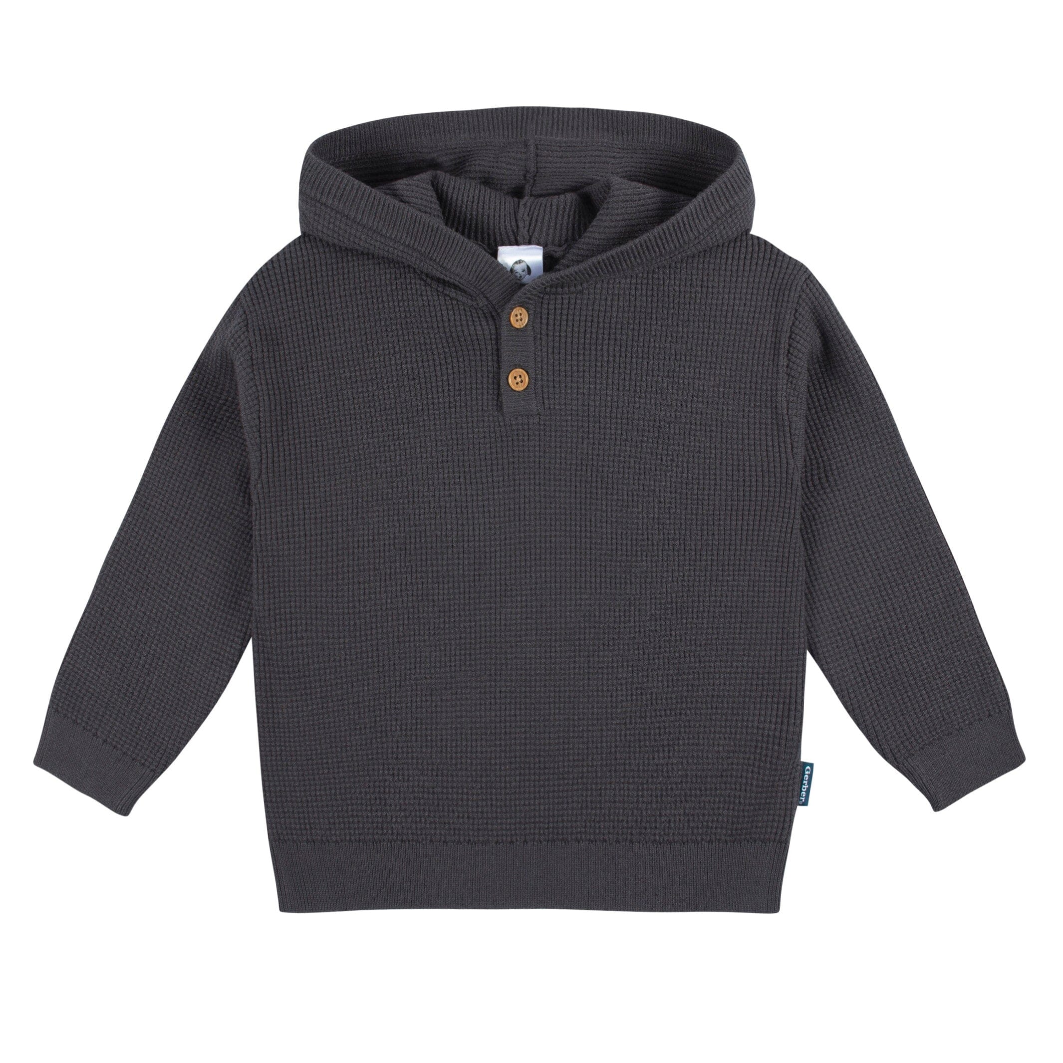 2-Piece Infant and Toddler Boys Charcoal Sweater Knit Set - Image 2