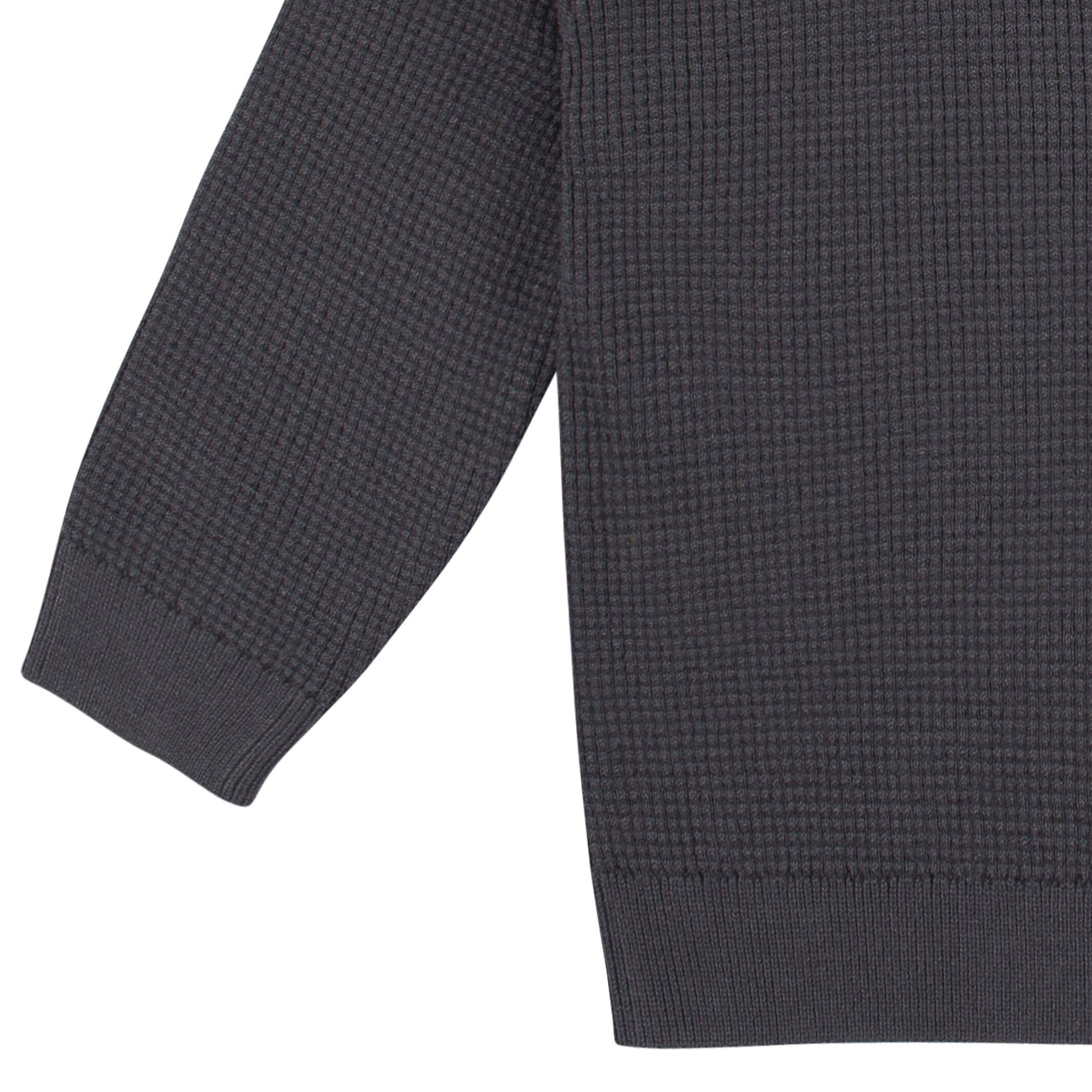 2-Piece Infant and Toddler Boys Charcoal Sweater Knit Set - Image 4