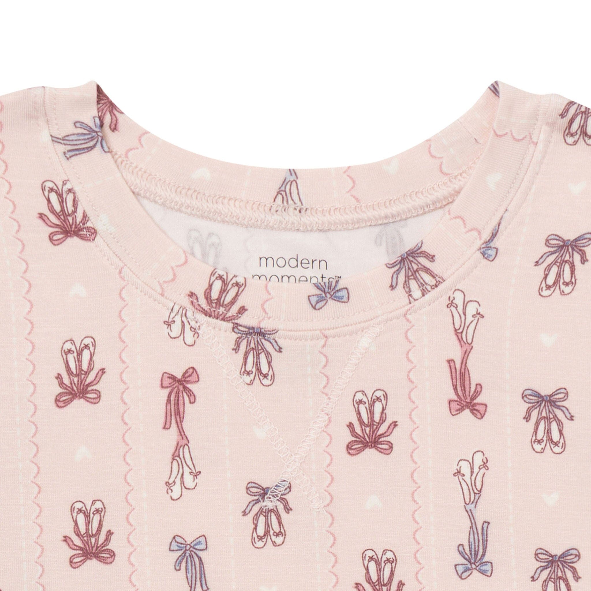 2-Piece Infant & Kid Girls Ballerina Pink Snug Fit Pajama - Image 3