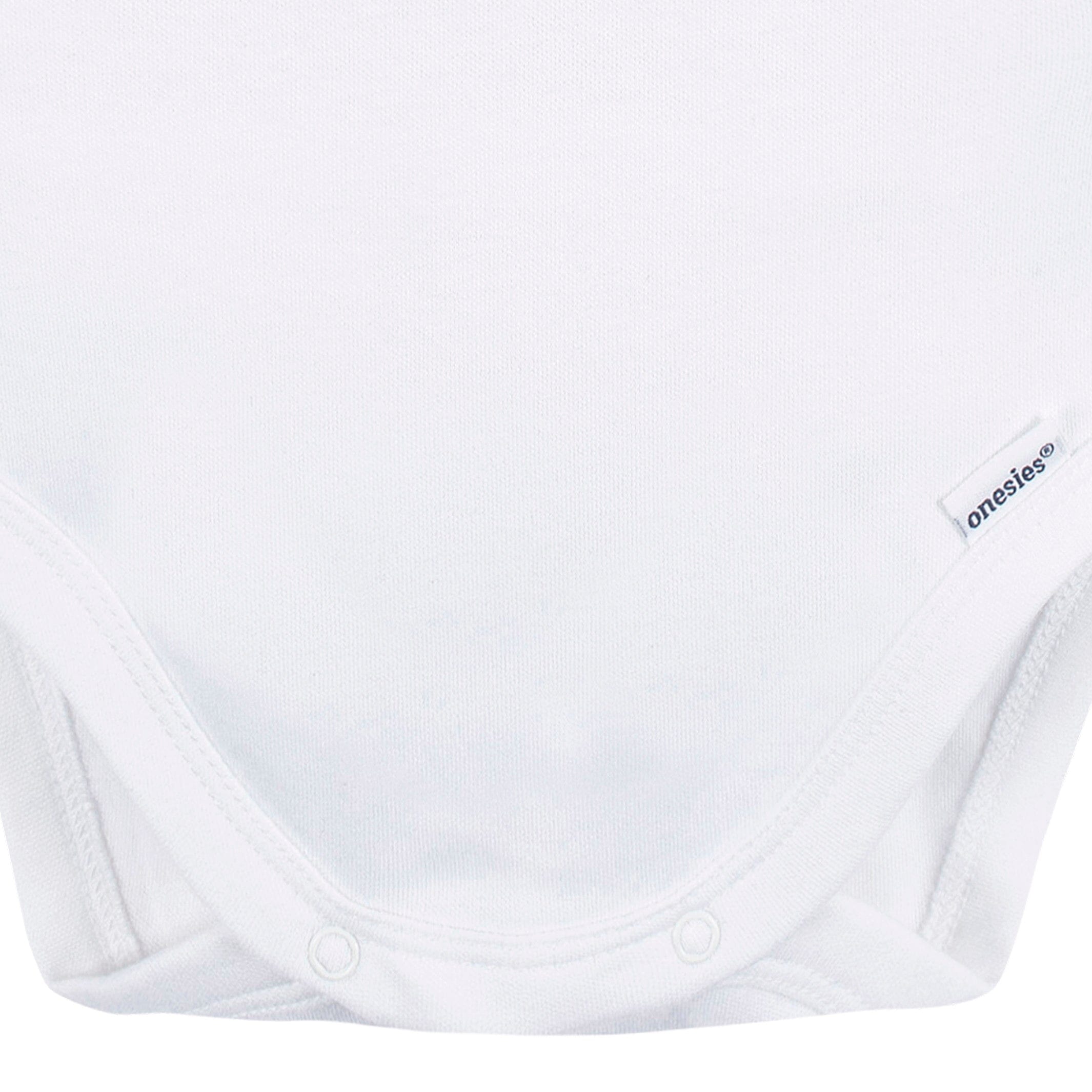 5-Pack Baby White Premium Long Sleeve Onesies® Bodysuits - Image 5