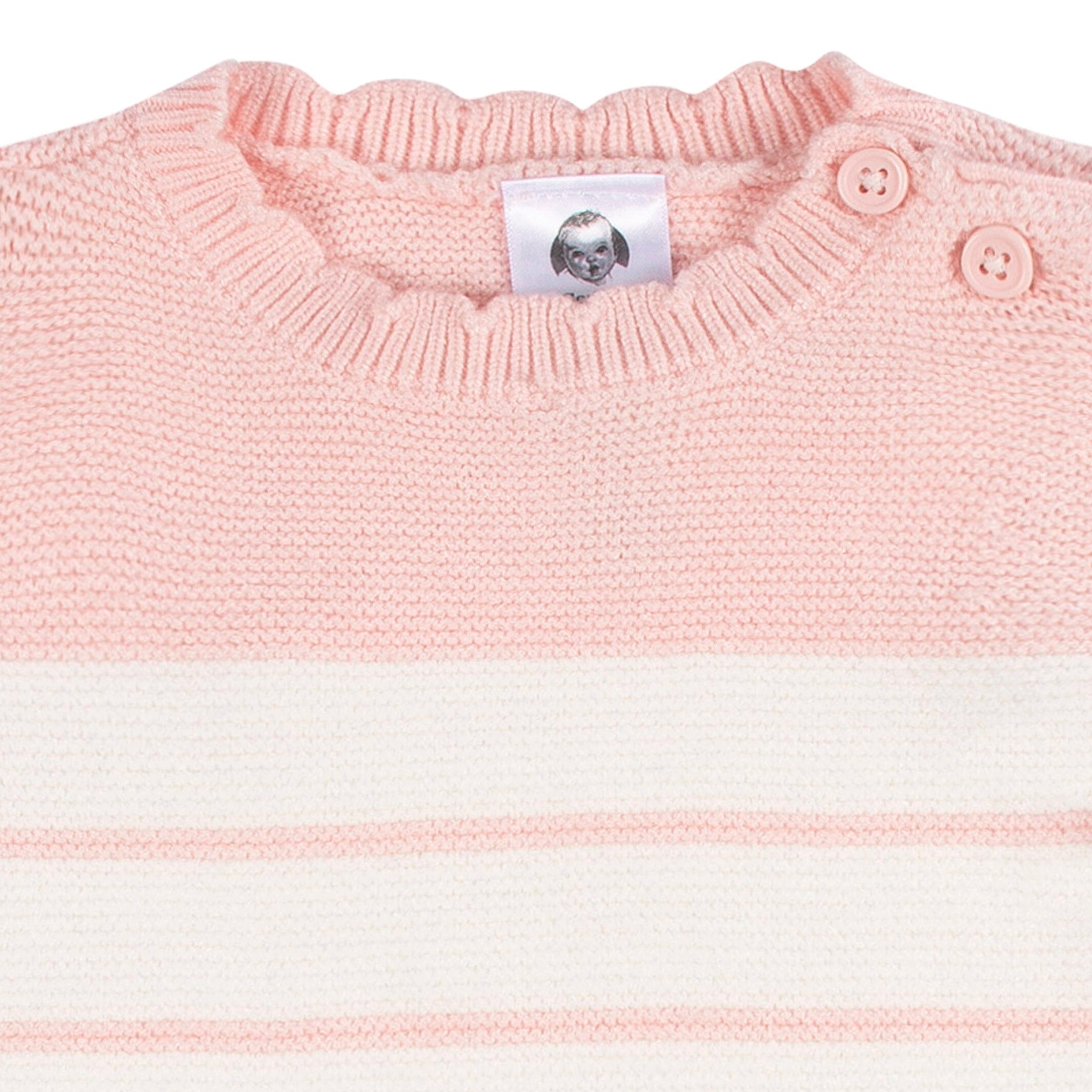 Baby Girls Bear Sweater Knit Romper - Image 2