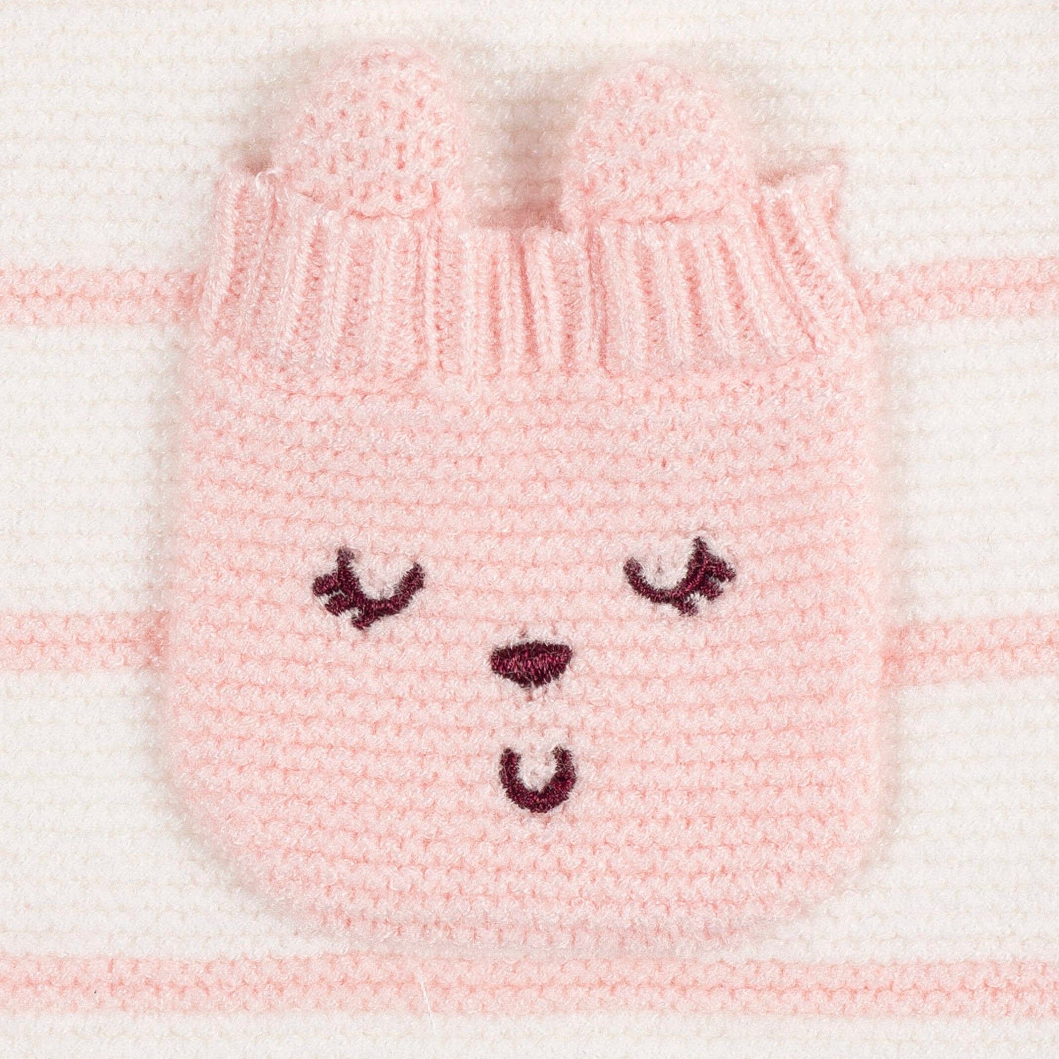Baby Girls Bear Sweater Knit Romper - Image 3