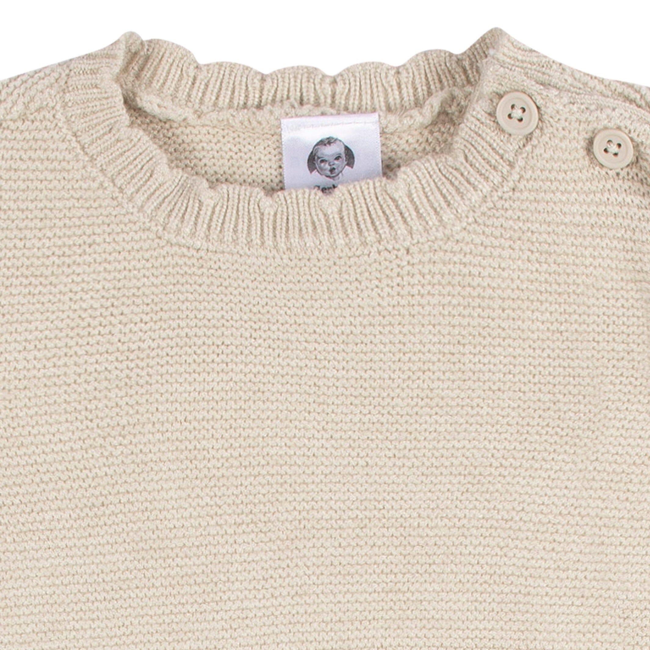 Baby Girls Deer Sweater Knit Romper - Image 2