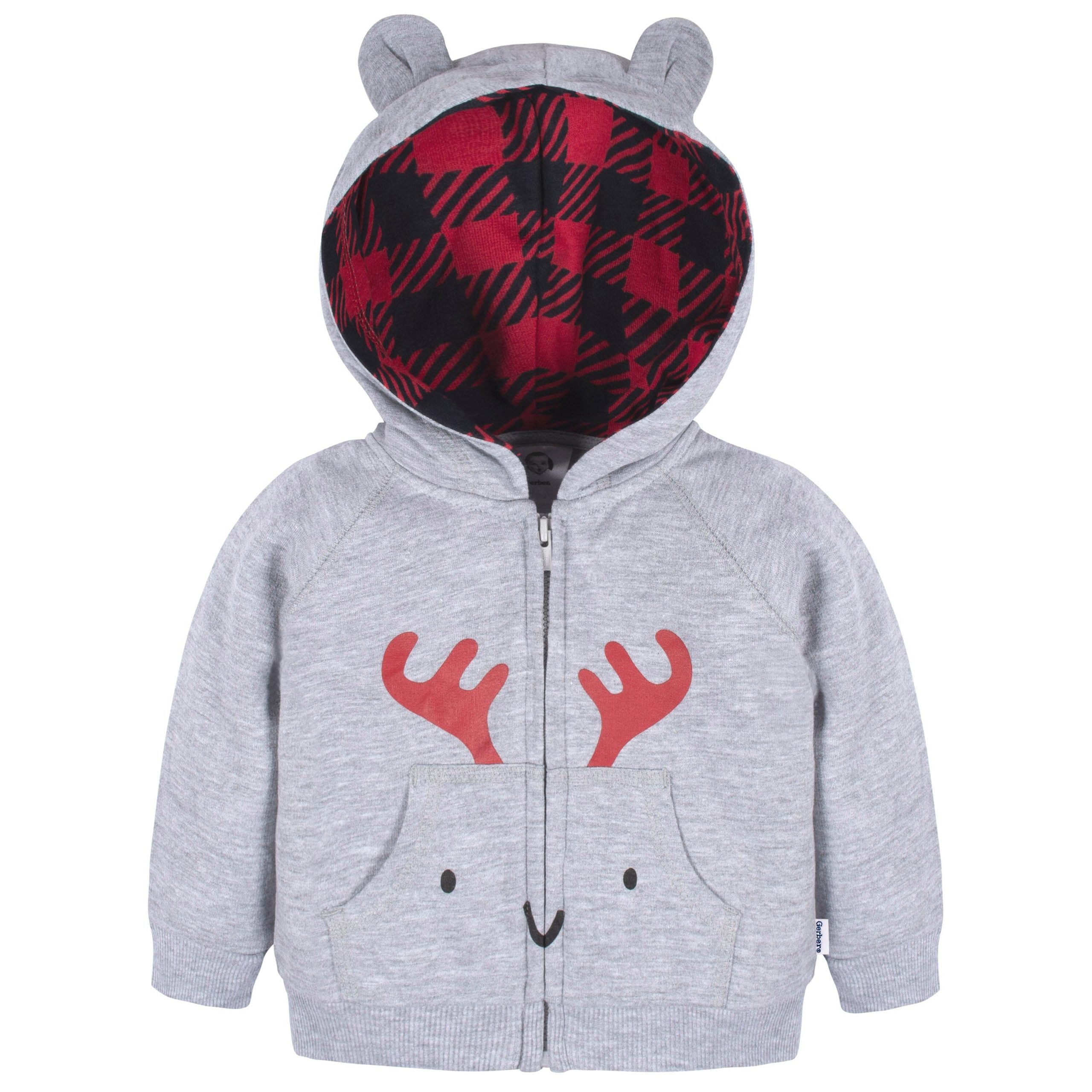 3-Piece Infant & Toddler Boys Moose Hoodie, T-Shirt & Active Pant Set - Image 3