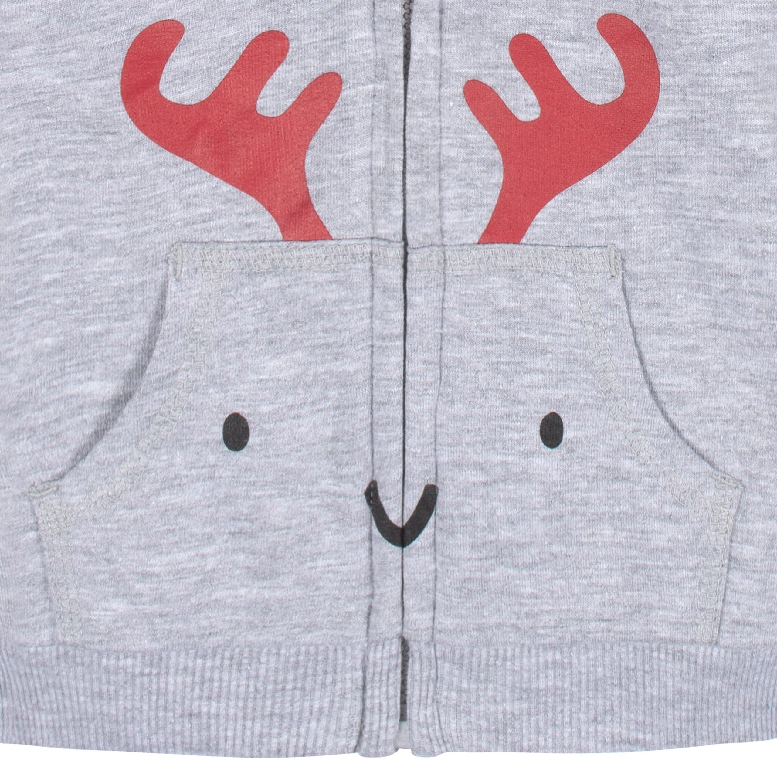 3-Piece Infant & Toddler Boys Moose Hoodie, T-Shirt & Active Pant Set - Image 4
