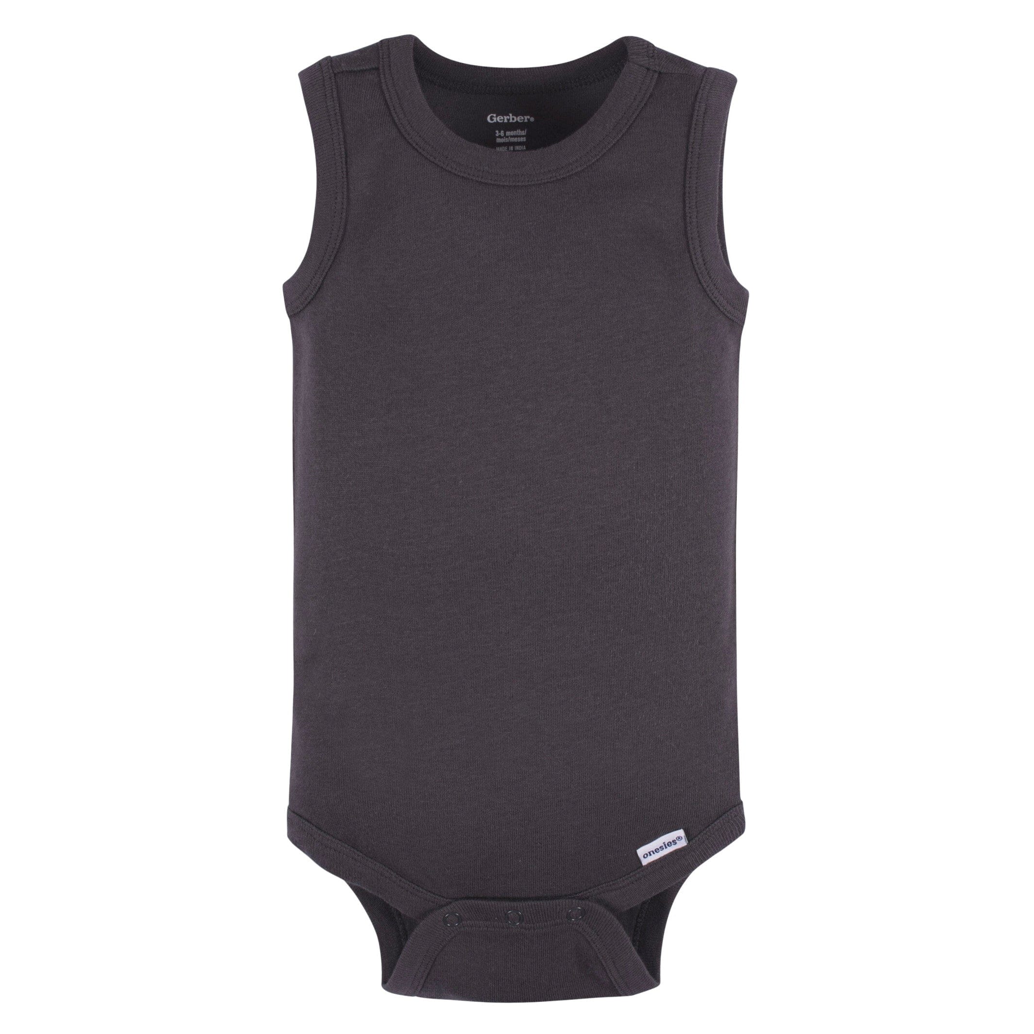 5-Pack Baby Boys Green Stars Sleeveless Onesies® Bodysuits - Image 6