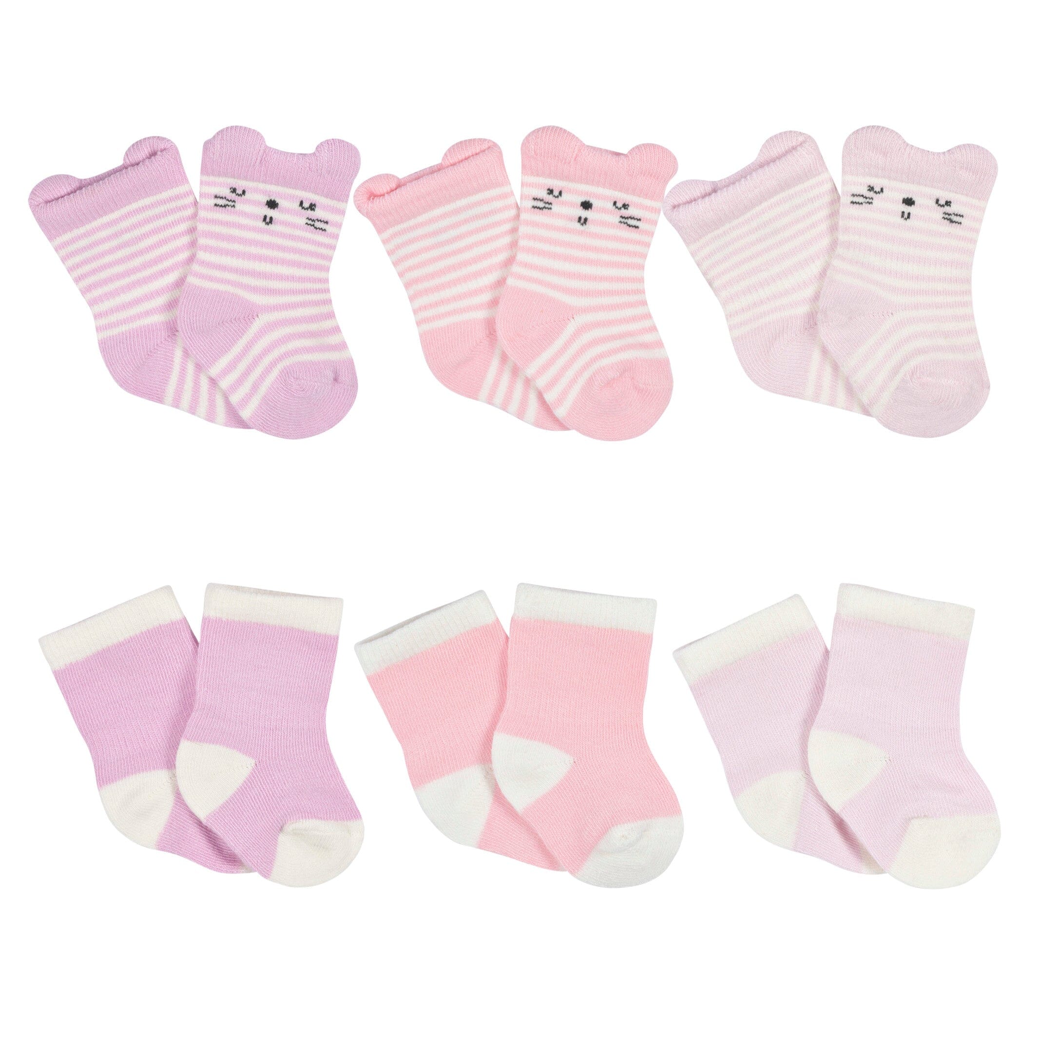 6-Pack Baby Girls Ballerina Wiggle Proof® Socks