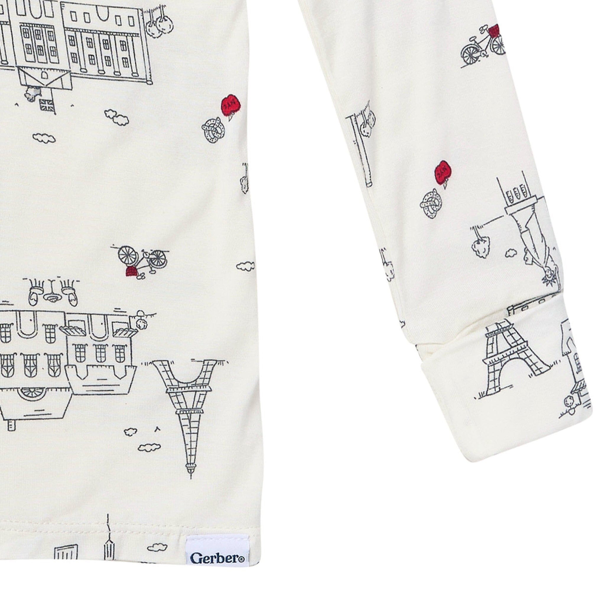 2-Piece Infant & Toddler Neutral Ivory City Snug Fit Pajamas - Image 5