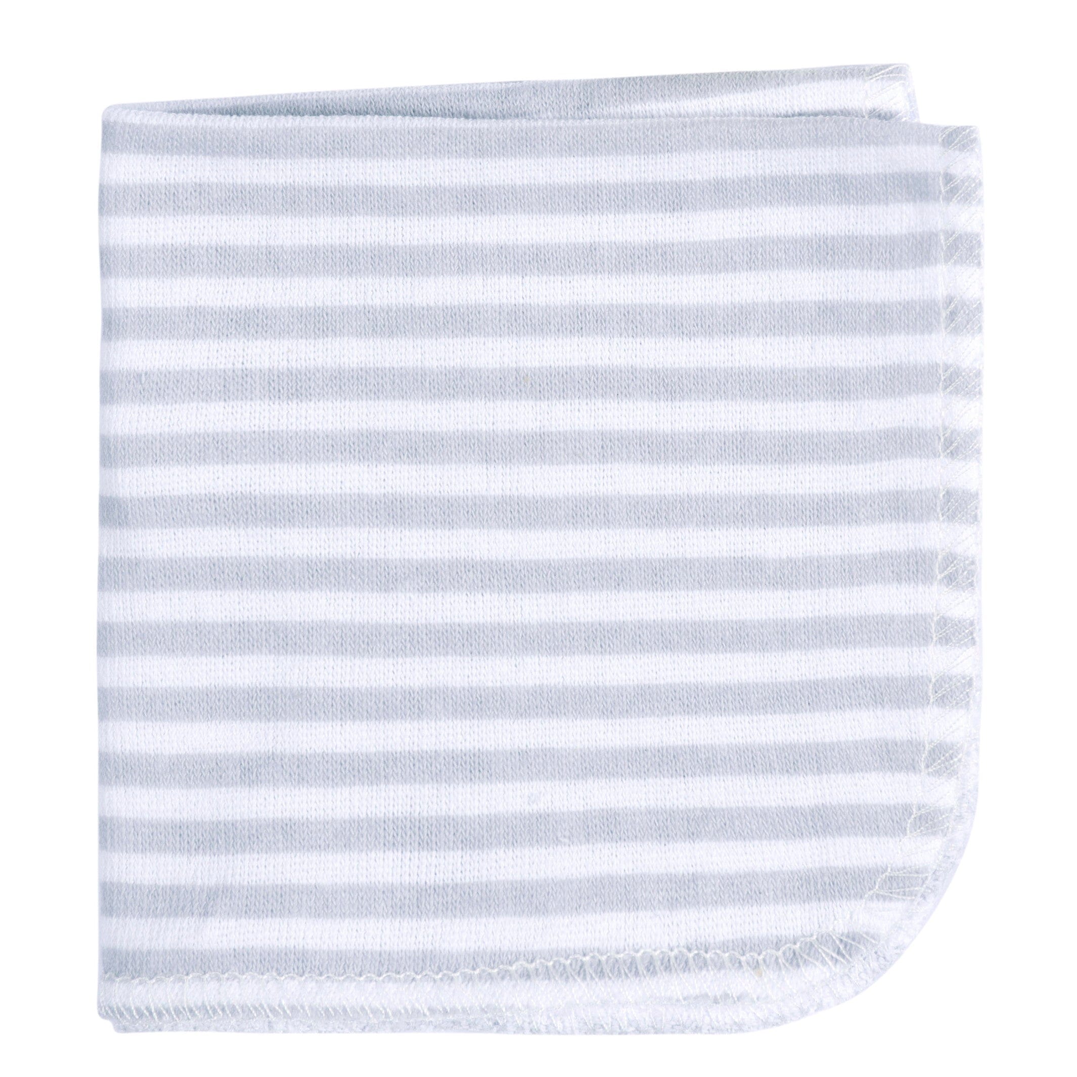 Embroidered 4-Piece Baby Neutral Zebra Towel & Washcloths - Image 6