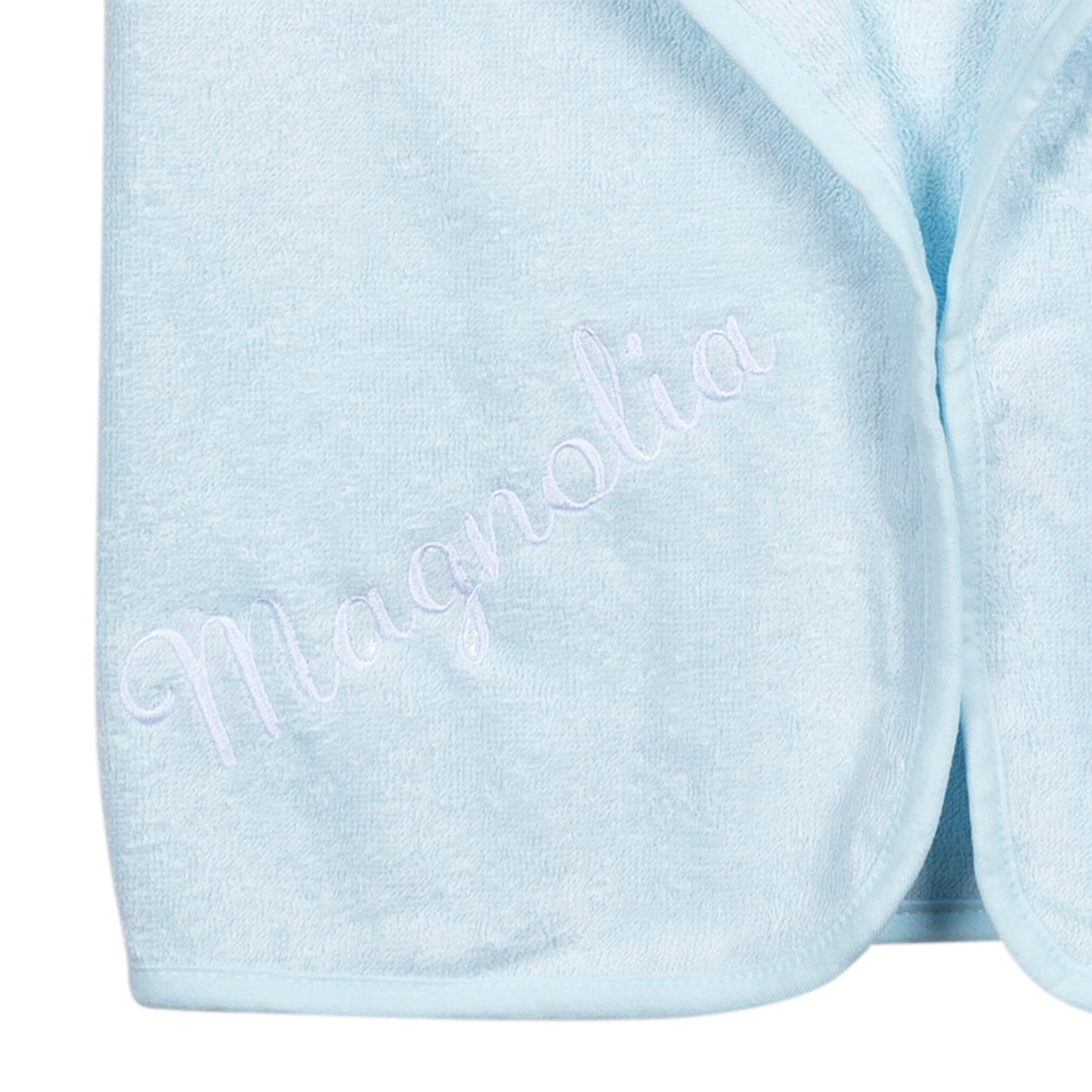 Embroidered 4-Piece Baby Neutral Blue Penguin Towel & Washcloths Set - Image 2