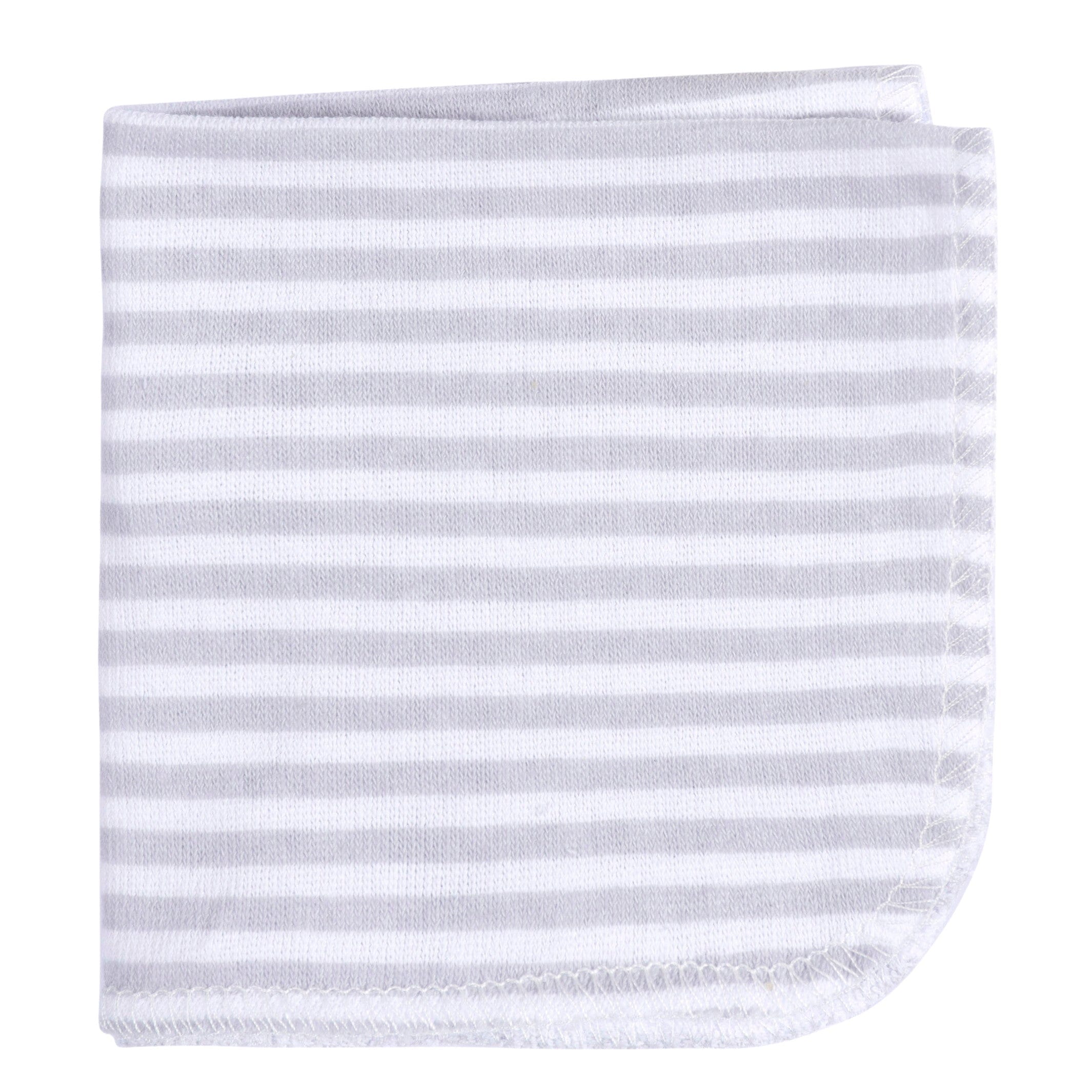 Embroidered 4-Piece Baby Neutral Grey Elephant Towel & Washcloths Set - Image 6