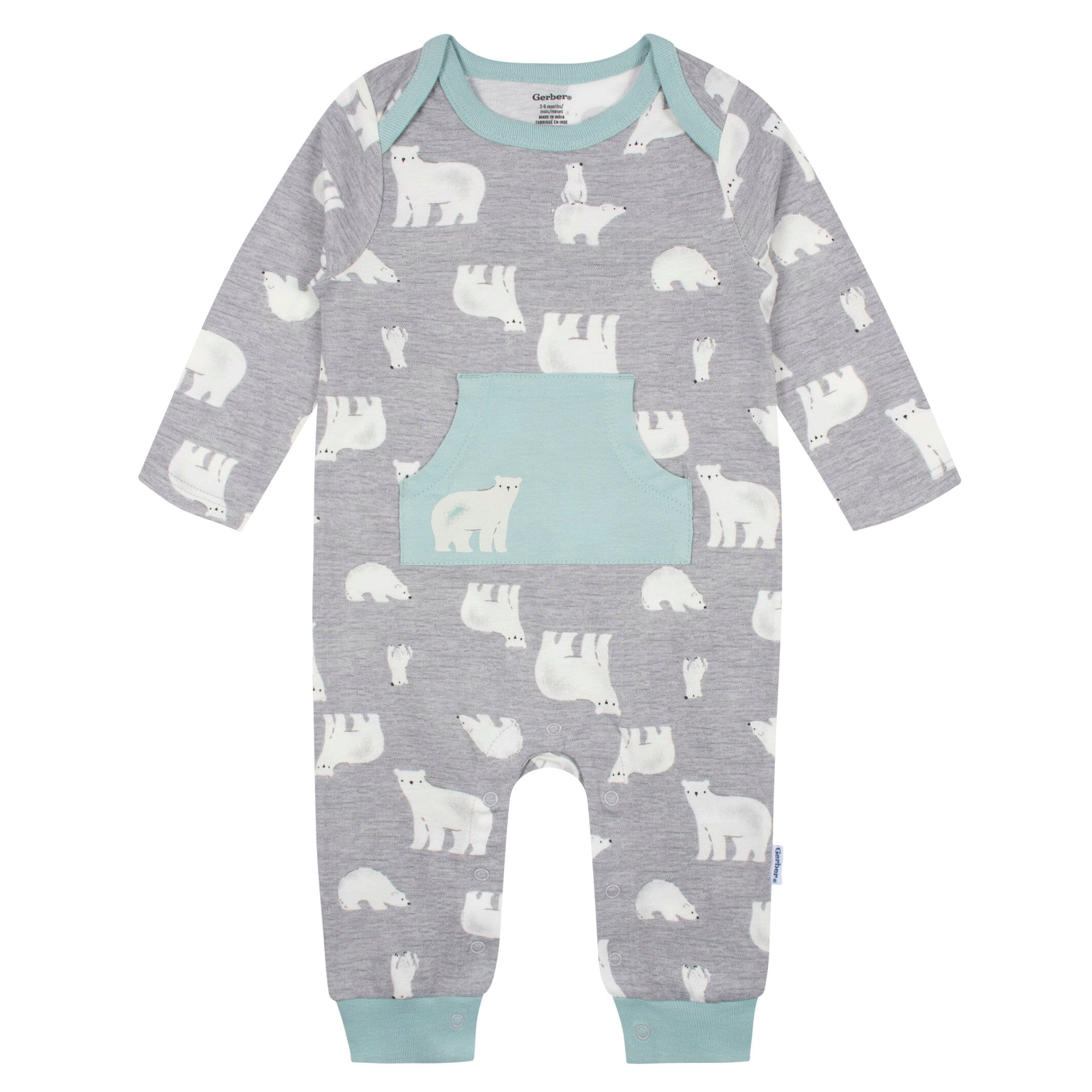 2-Pack Baby Boys Polar Bear Rompers - Image 4