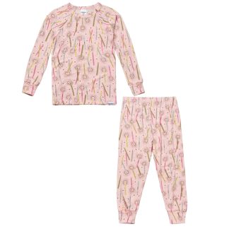 2-Piece Infant & Toddler Girls Pink Candle Snug Fit Pajamas