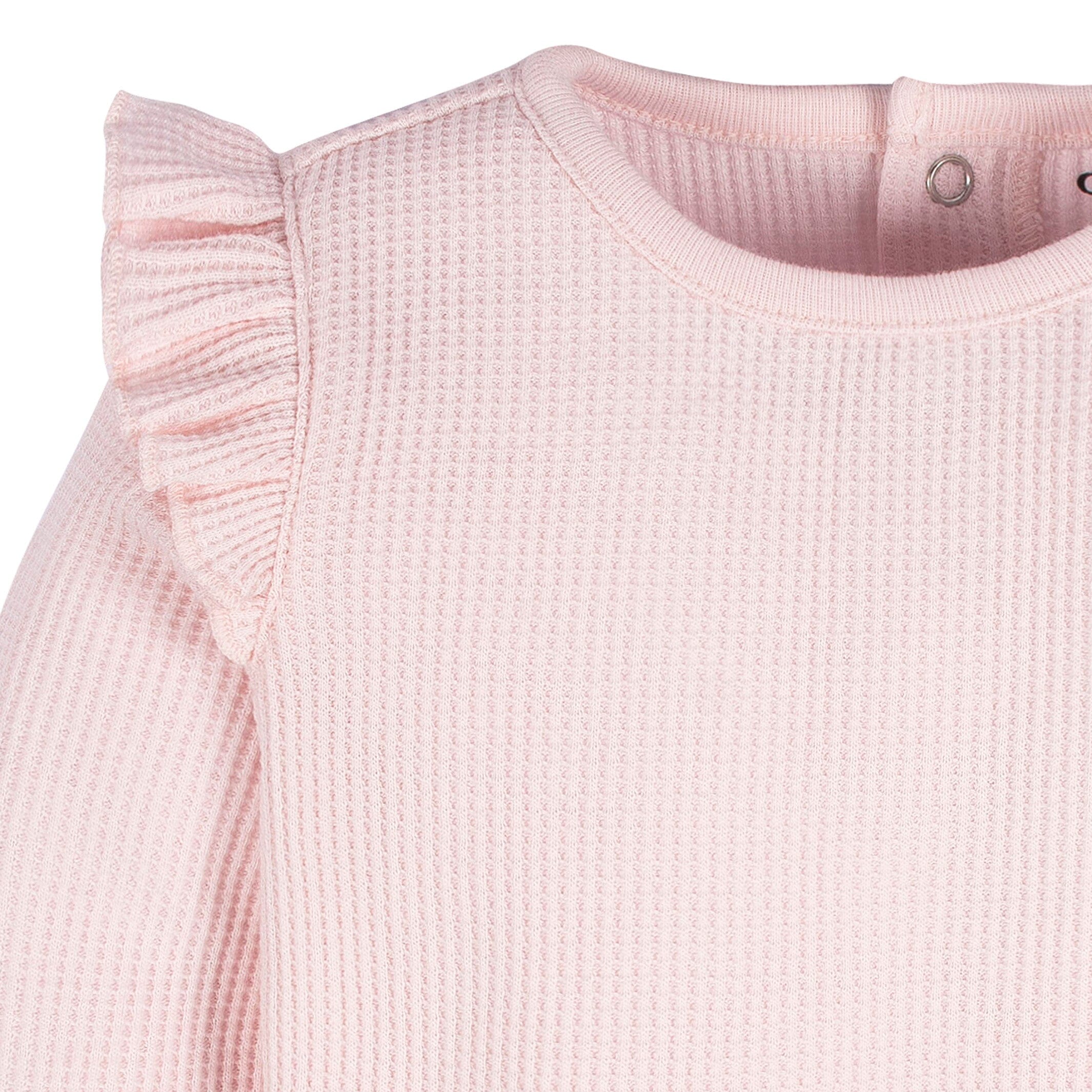 2-Pack Baby Girls Pink & Gray Long Sleeve Onesies® Bodysuits - Image 3