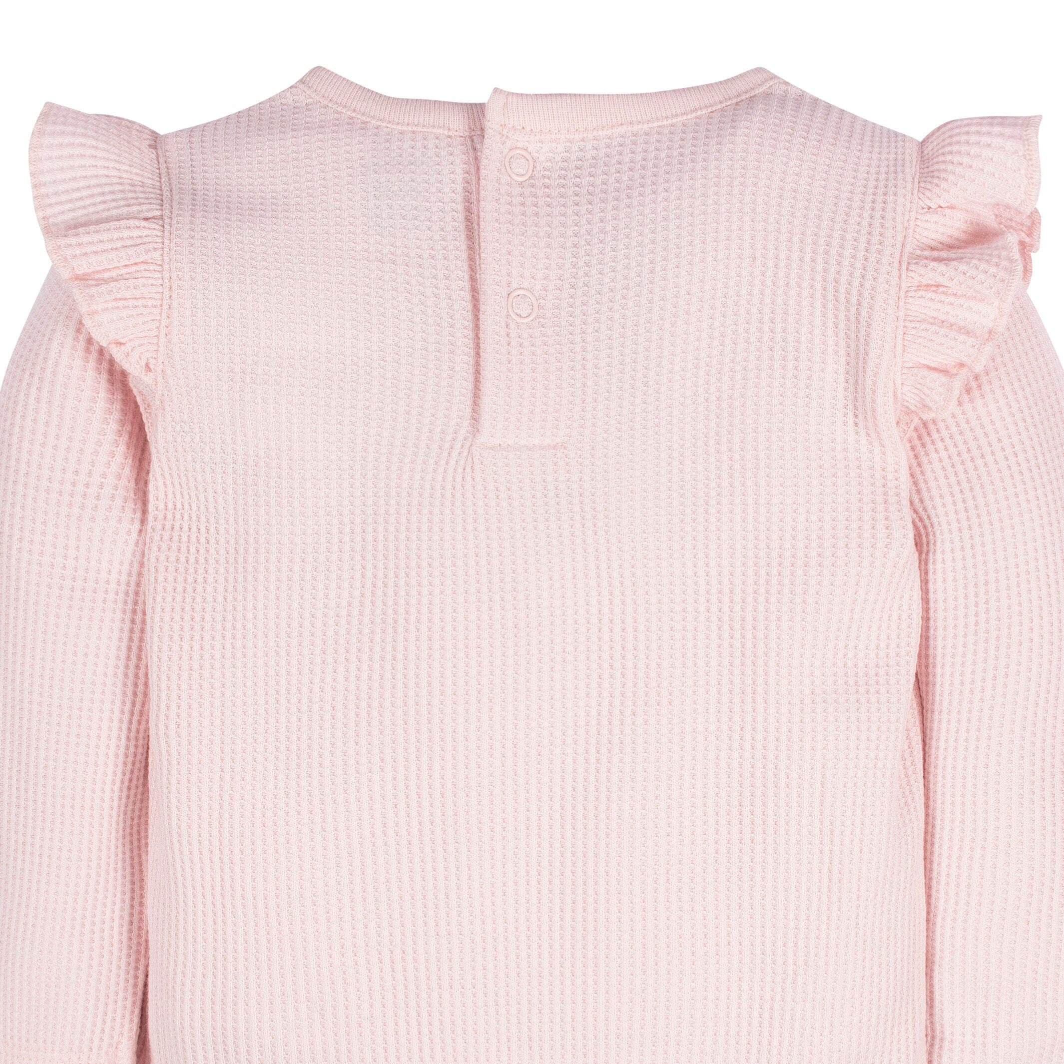 2-Pack Baby Girls Pink & Gray Long Sleeve Onesies® Bodysuits - Image 4
