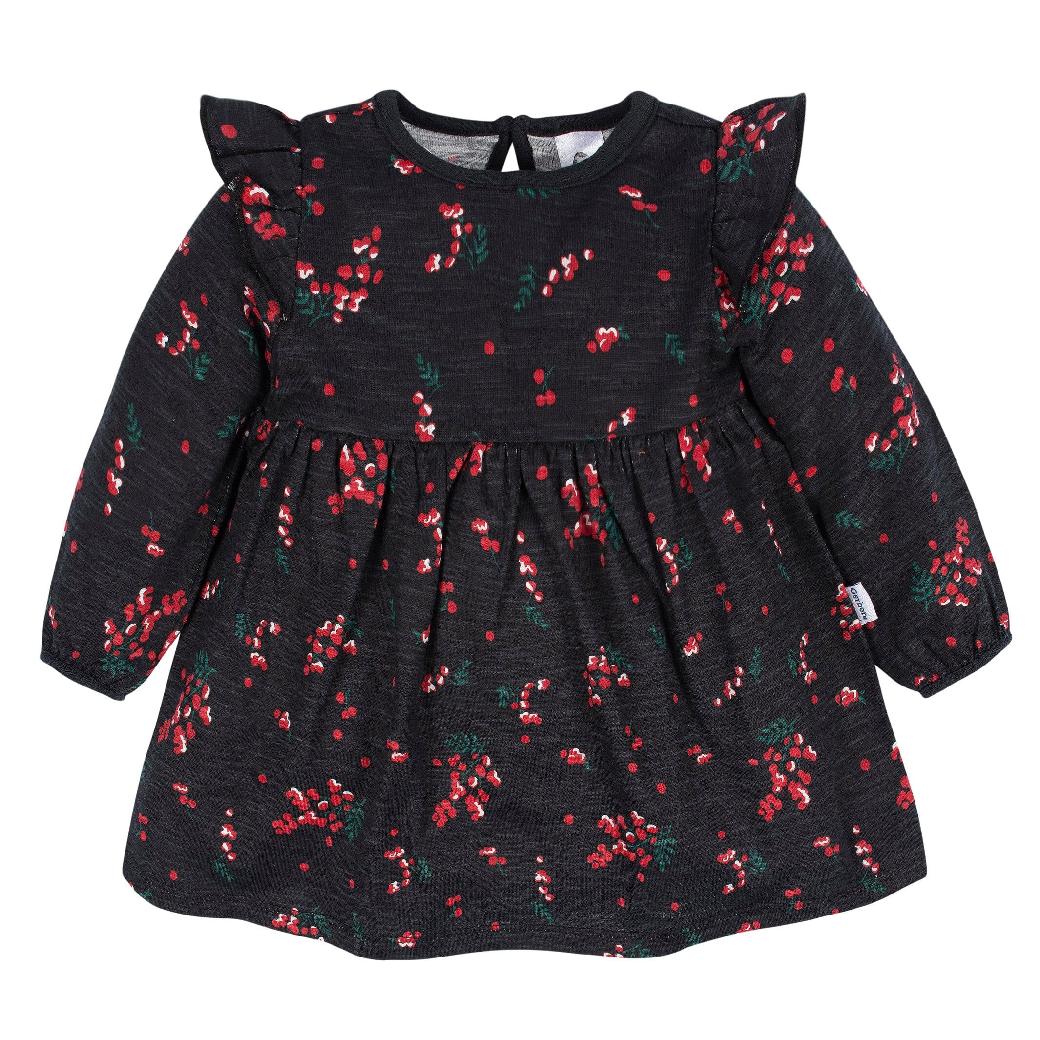 2-Pack Baby & Toddler Girls Holly Berries Babydoll Dresses - Image 3
