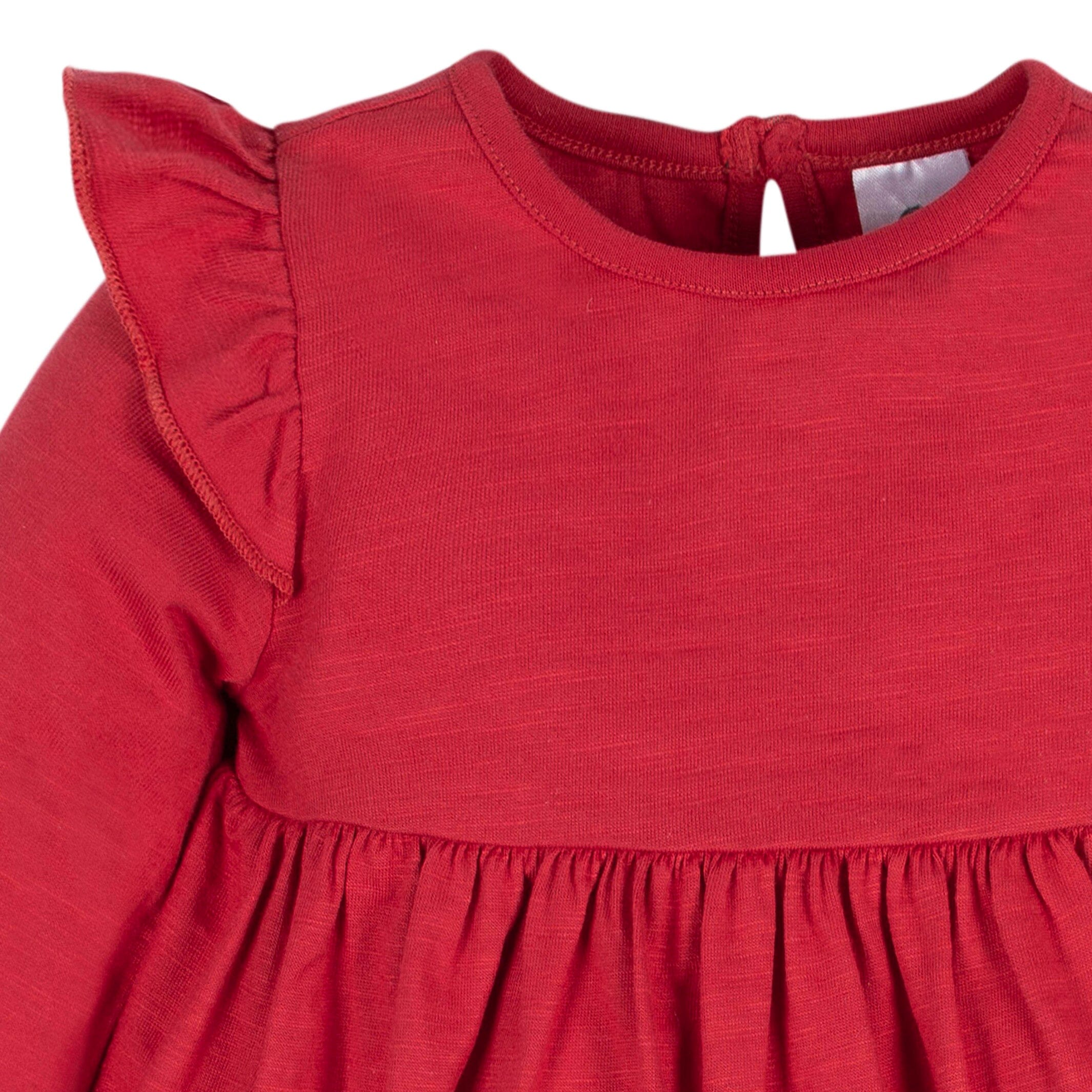 2-Pack Baby & Toddler Girls Holly Berries Babydoll Dresses - Image 4