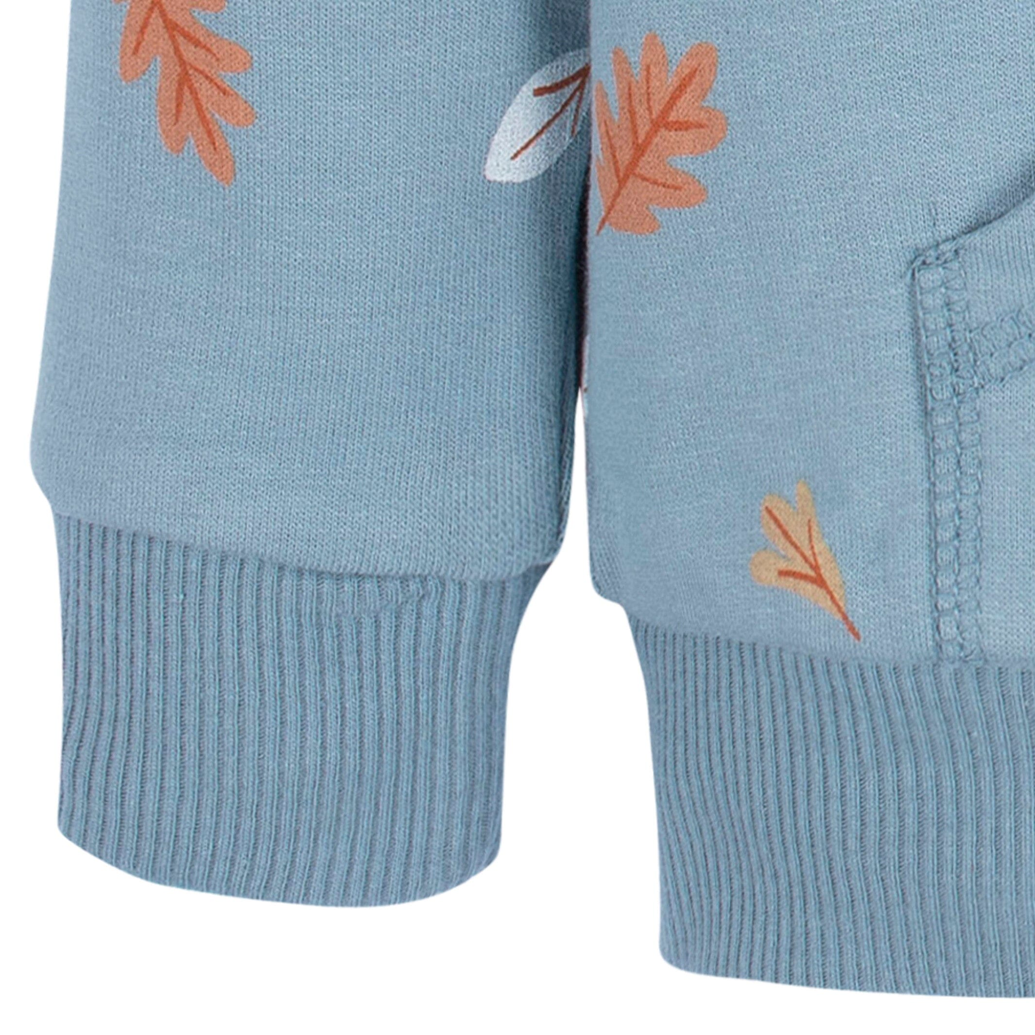2-Piece Infant & Toddler Boys Blue Leaves Sweatshirt & Pant Set - Image 5